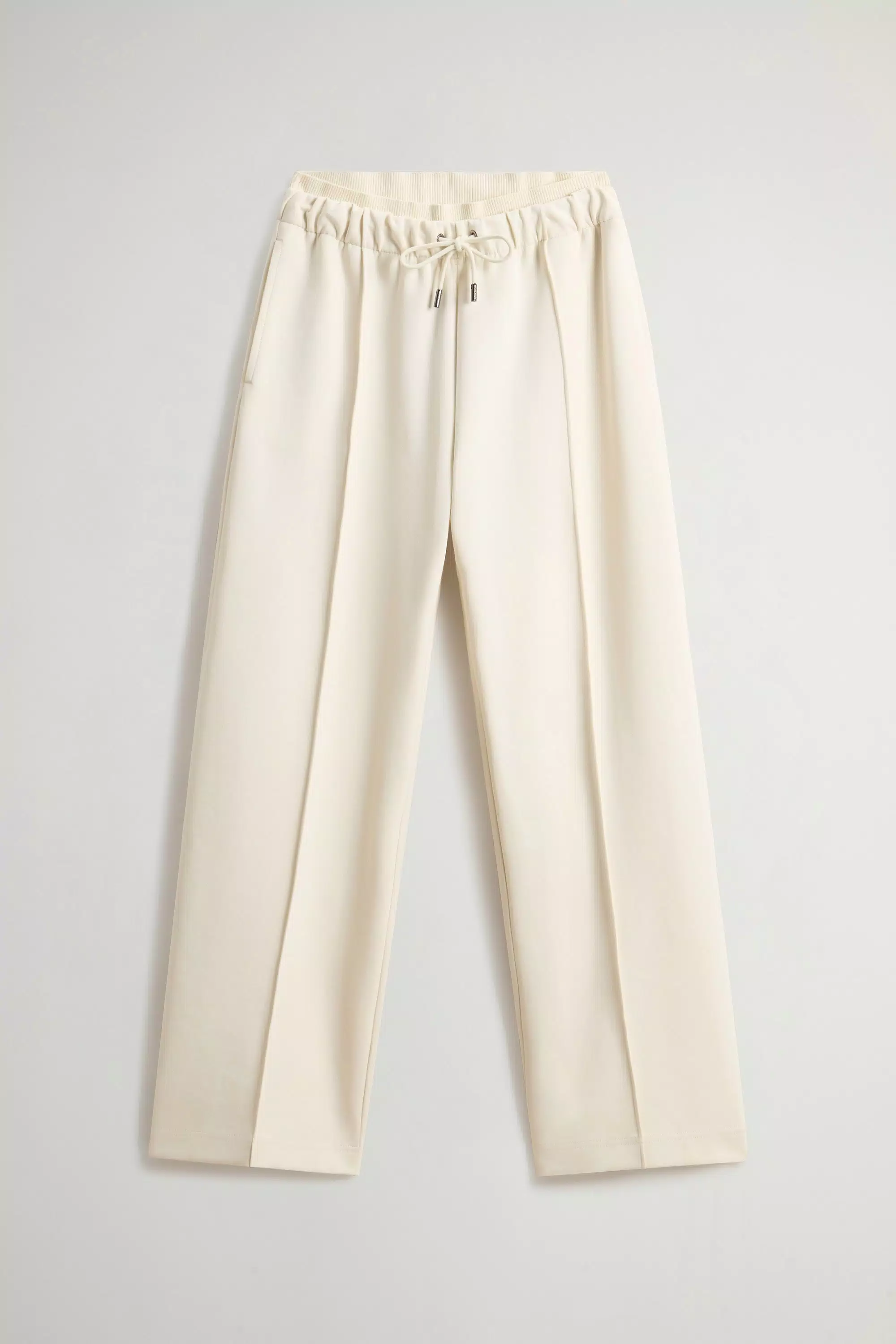 Pantaloni in Interlock in Cotone-Misto - Crema Latte