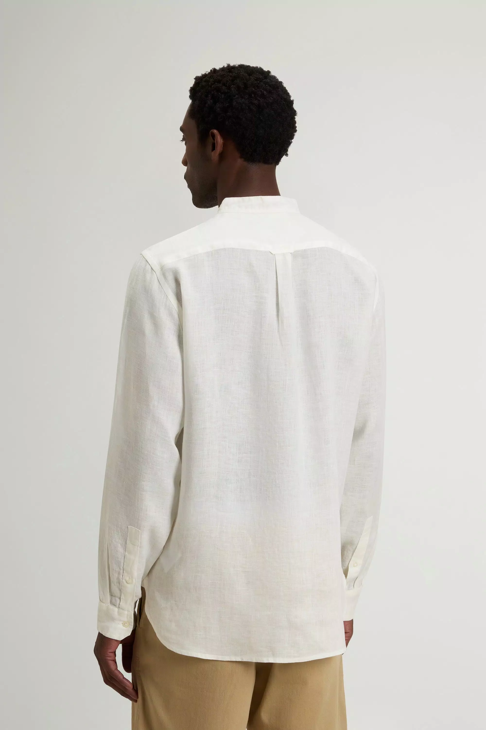 Camicia in Lino Puro Tinta in Fabbrica - Bianco Artico