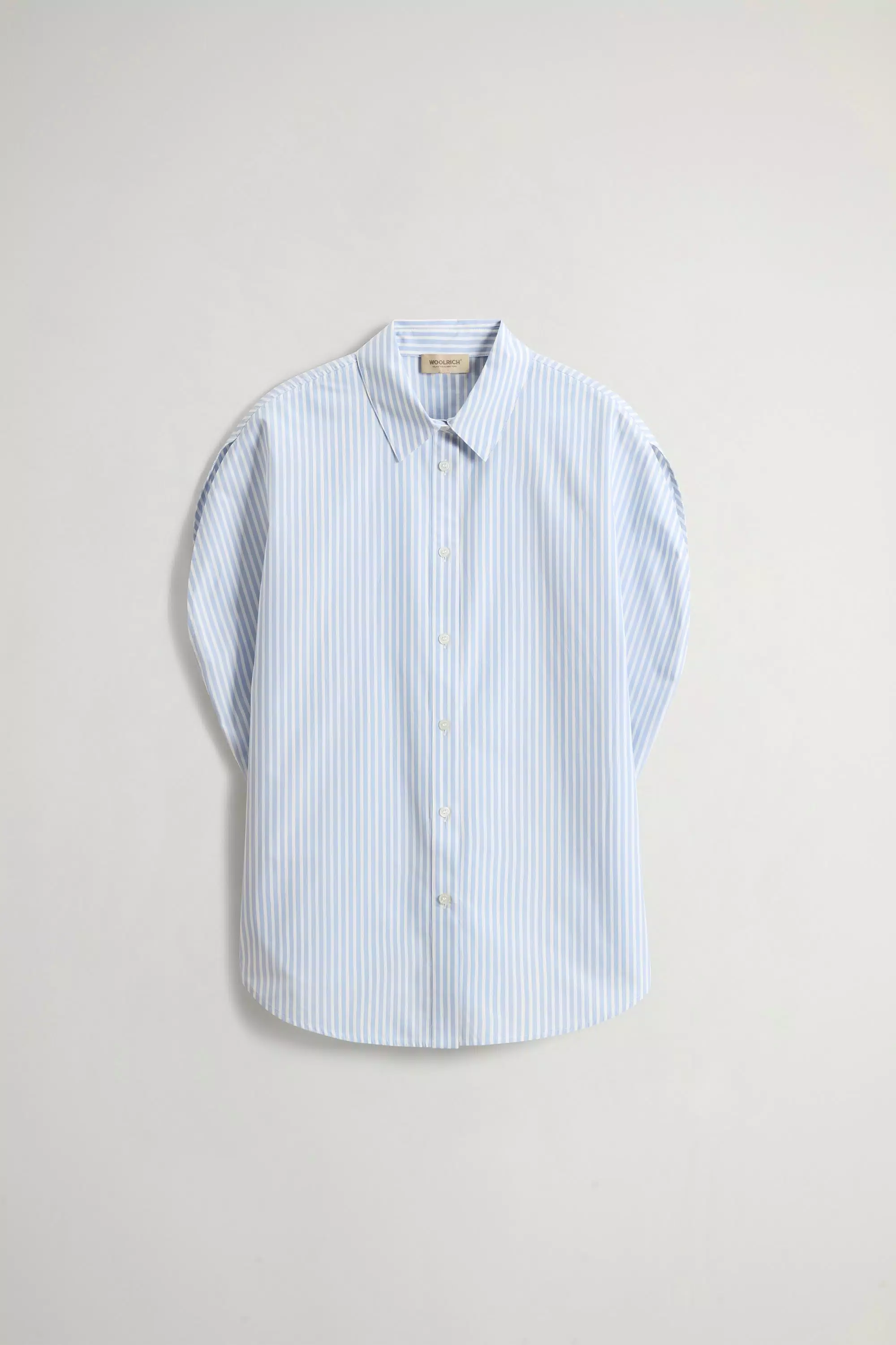 Blusa in Popeline di Cotone Puro a Strisce - Strisce Blu