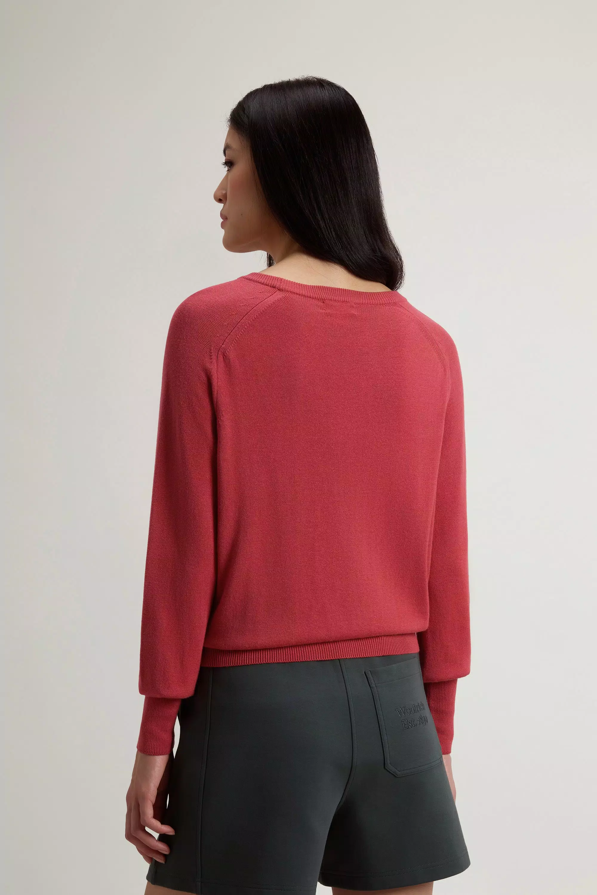 Pullover in Cotone e Miscela - Fragola