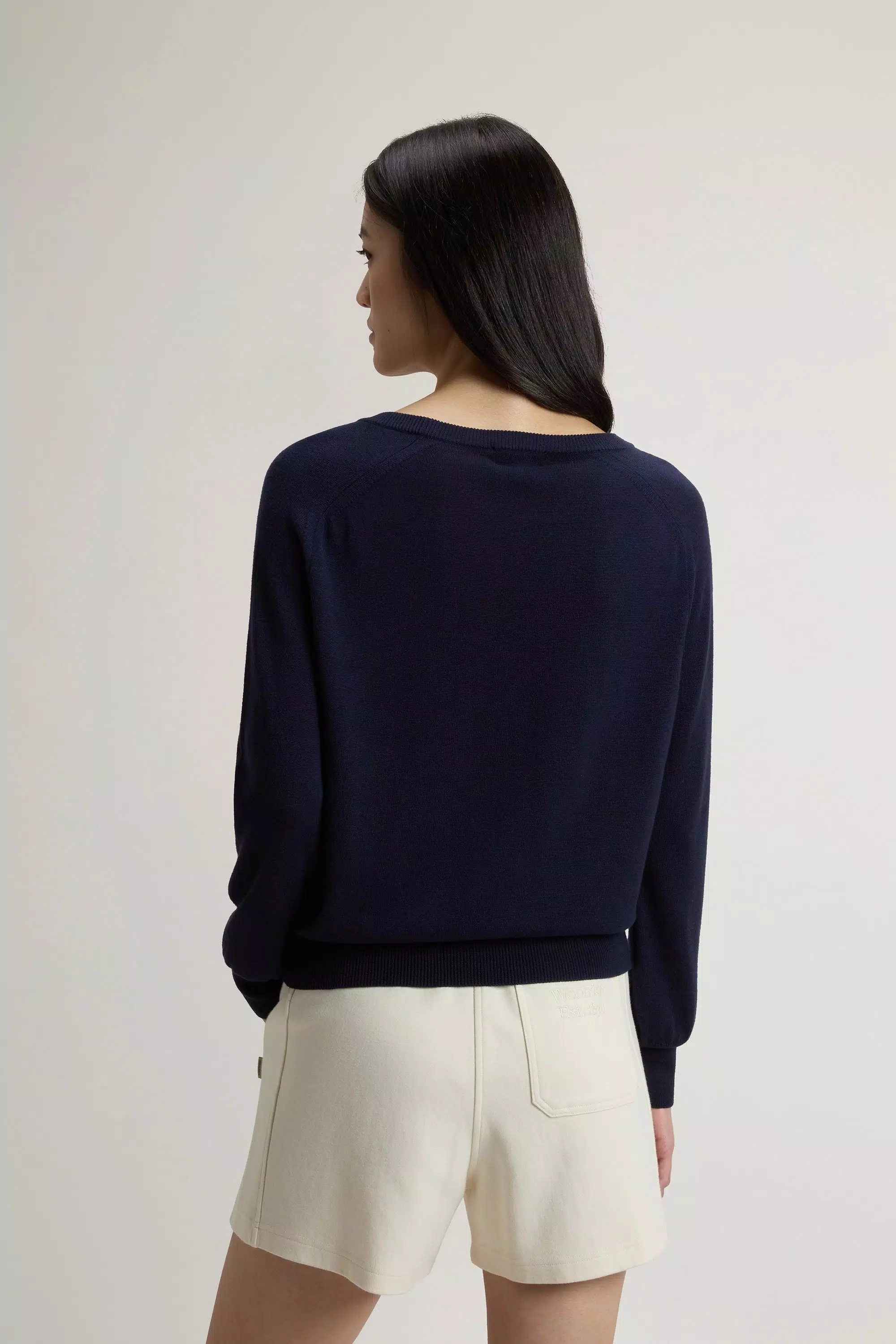 Pullover in Cotone e Miscela - Melton Blu