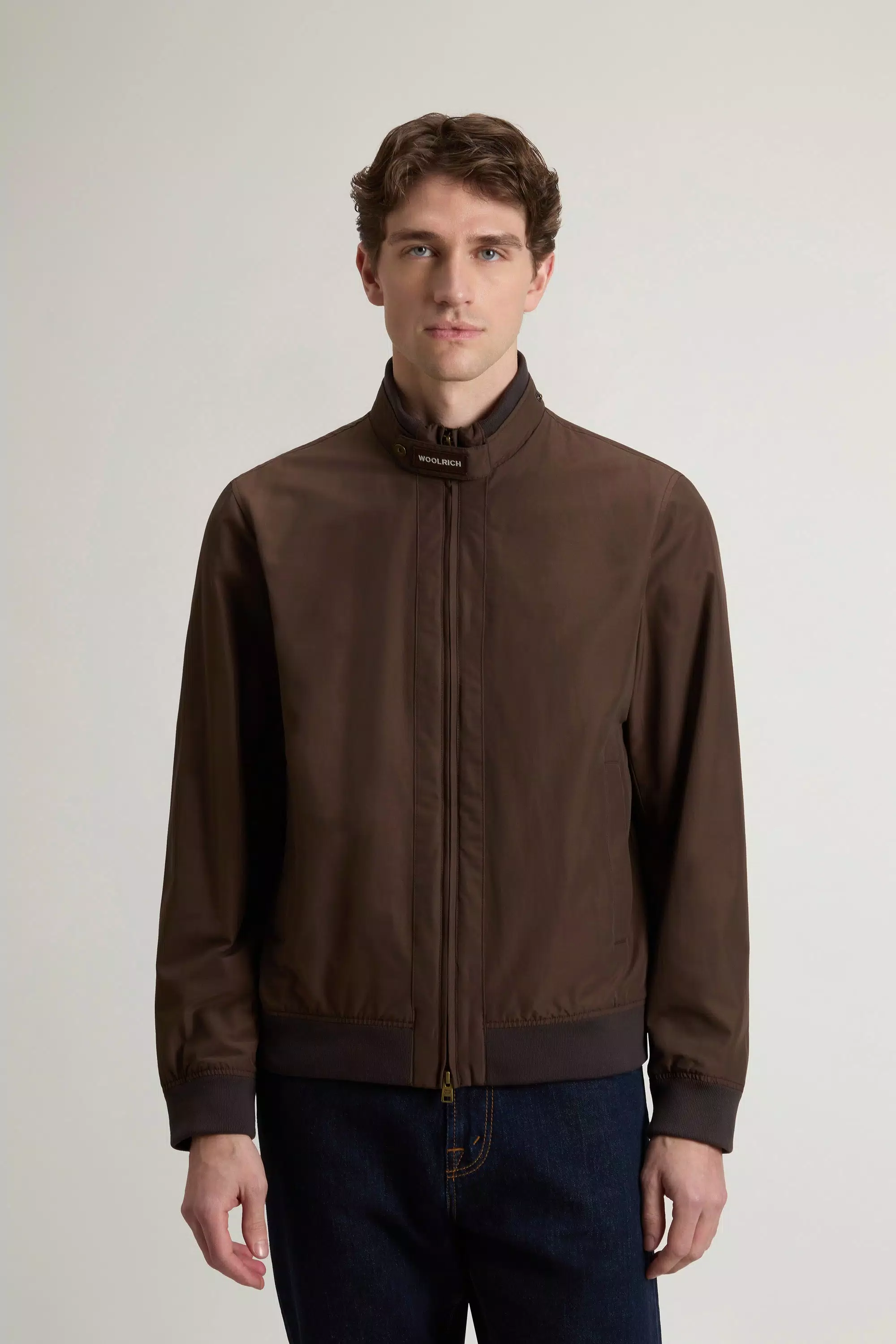 Giacca Bomber Lewis in Tessuto Leggero Ramar - Nero Slate