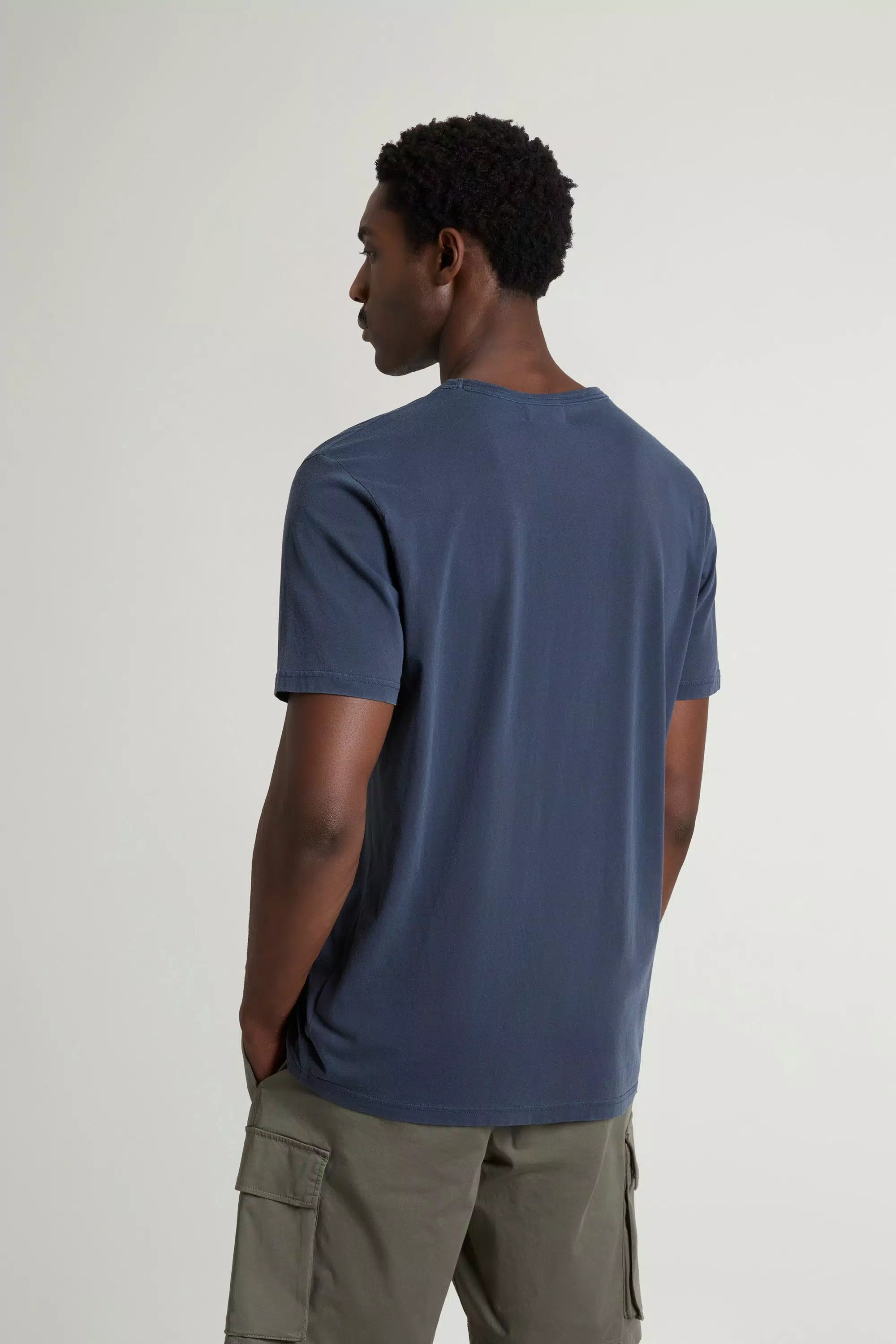 T-shirt in Cotone Puro Dyeato a Vestito - Melton Blu Sbiadito