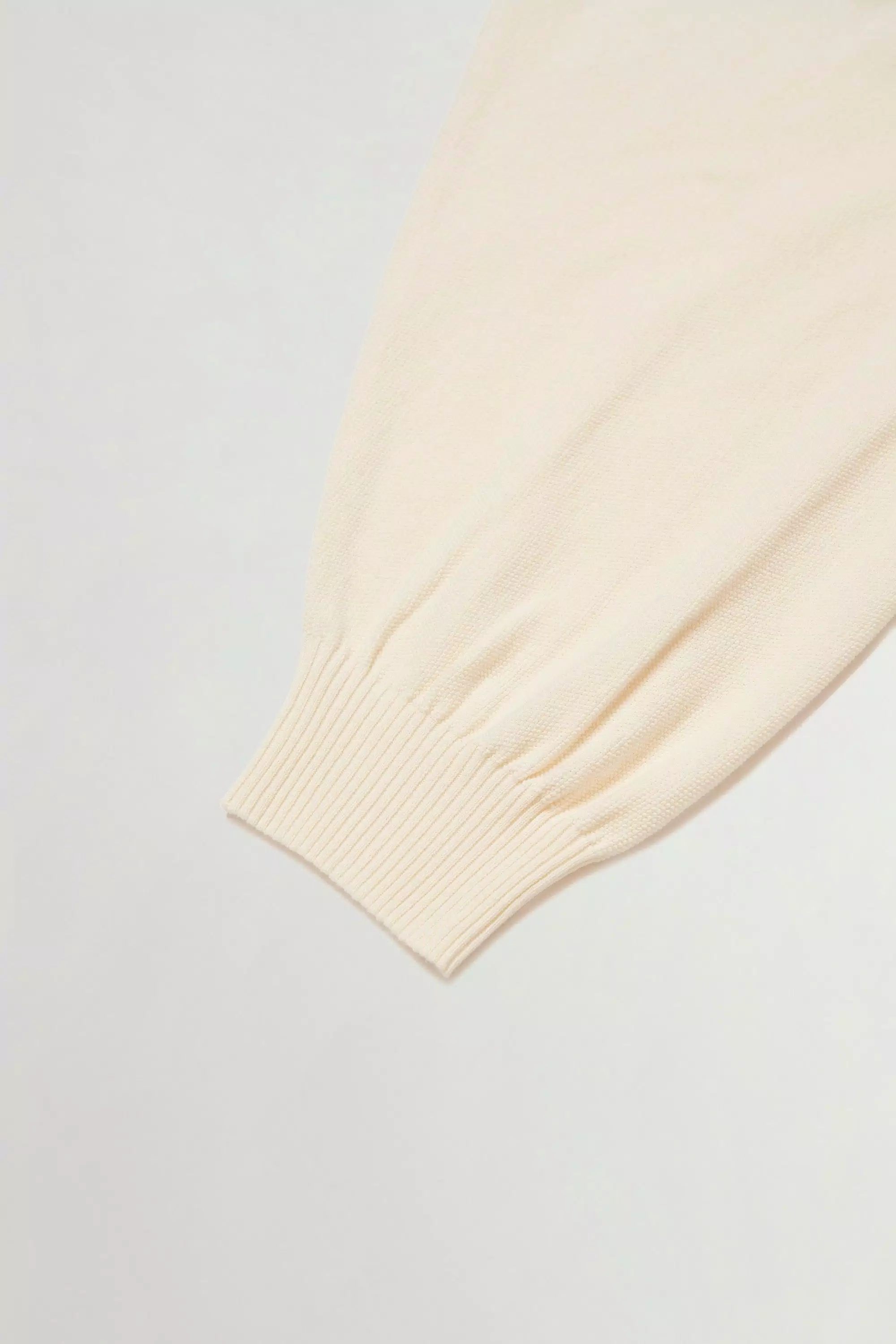 Cardigan girocollo in piqué di cotone puro - Bianco