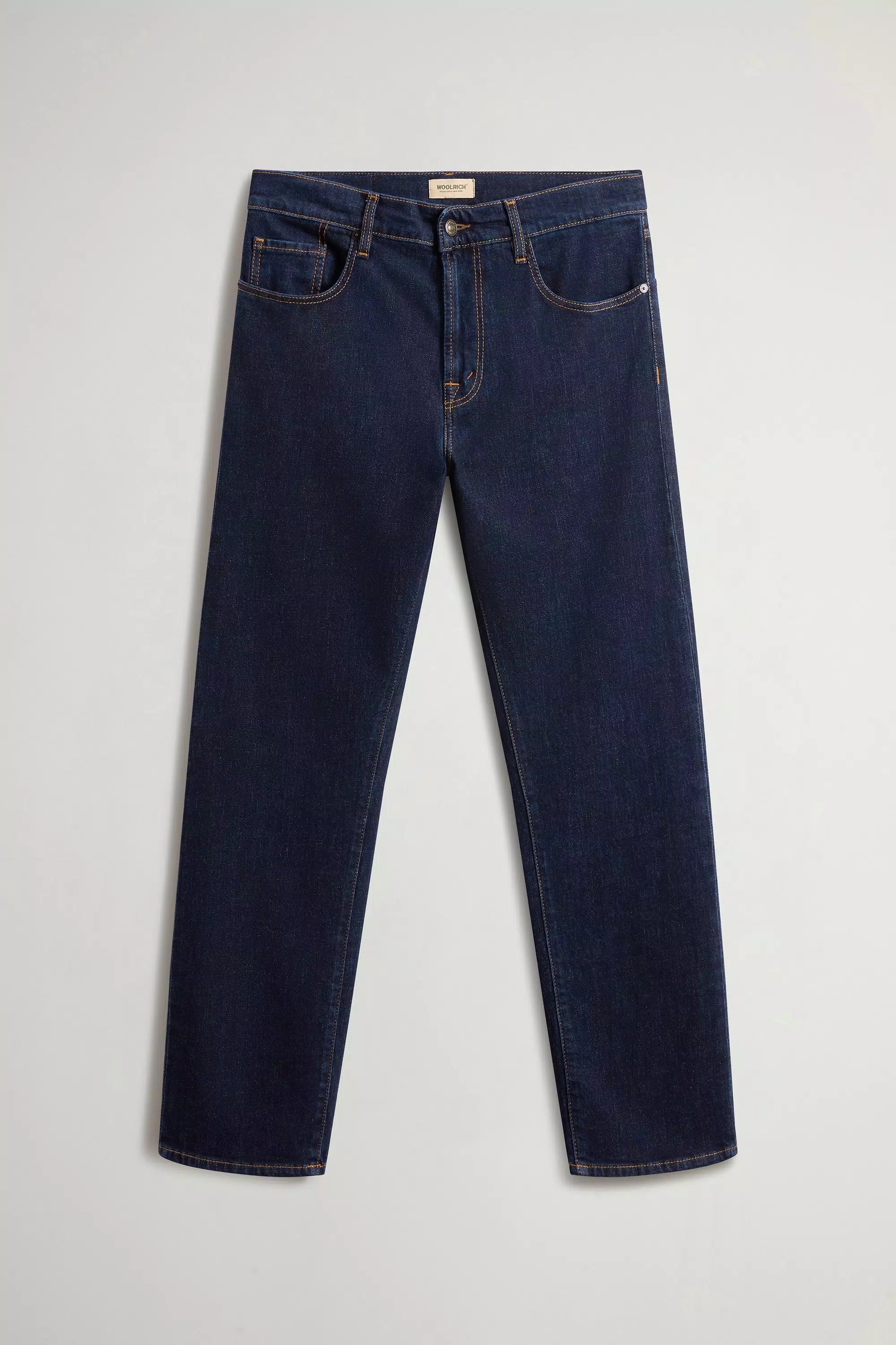 Jeans Moderni a Cinque Tasche in Denim di Cotone Elasticizzato - Lavaggio Rinsato