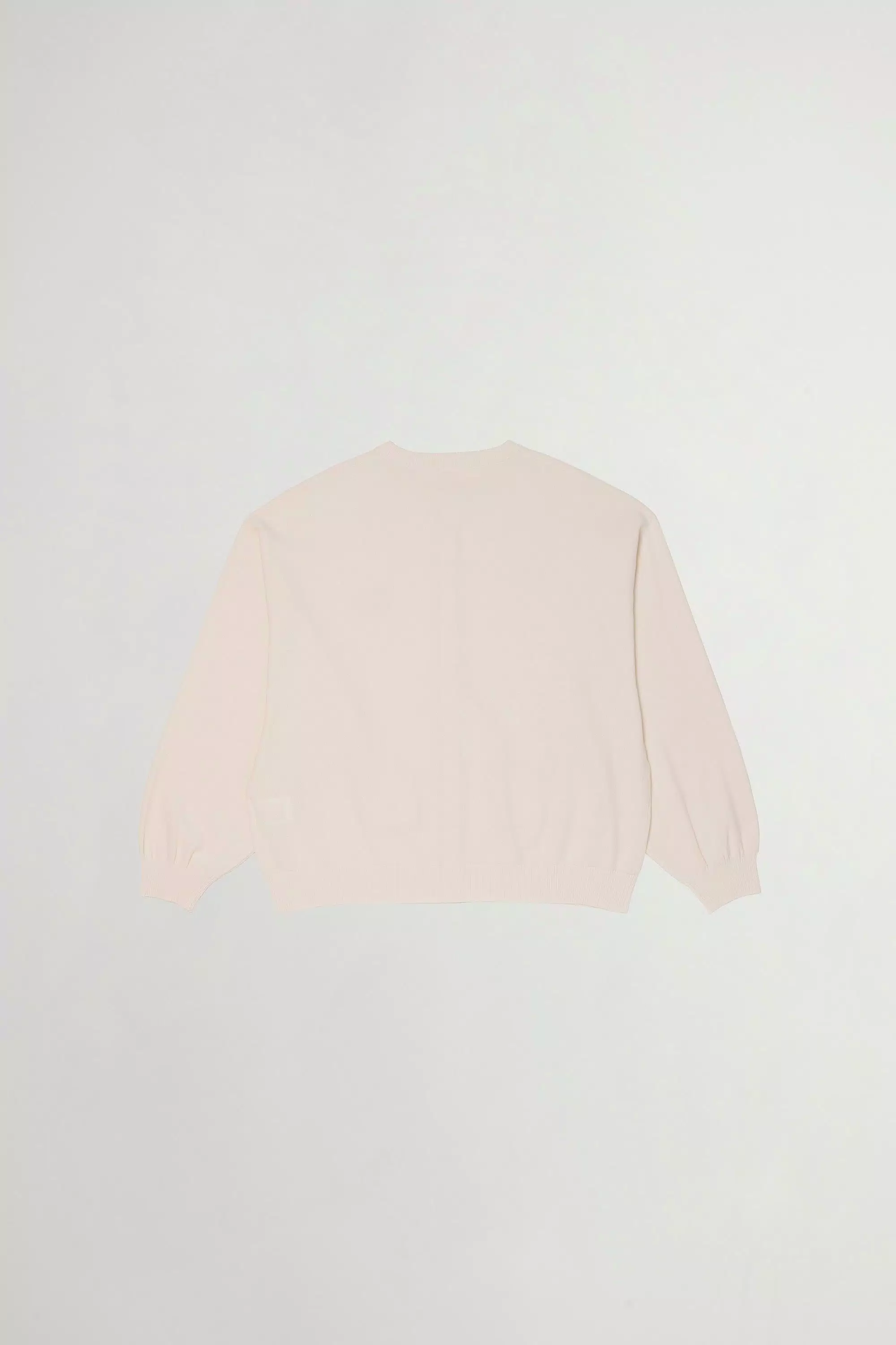 Cardigan girocollo in piqué di cotone puro - Bianco