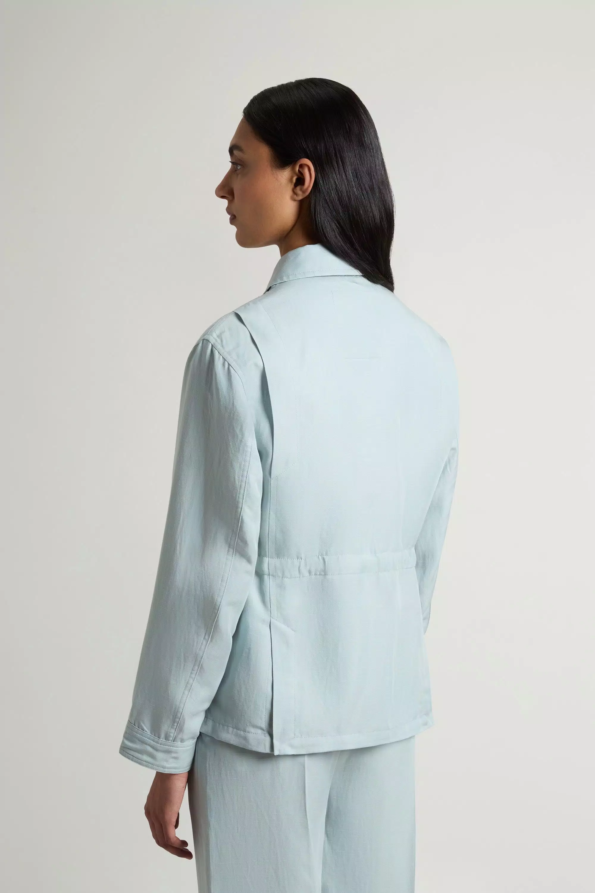 Overshirt in misto lino - Tundra alpina
