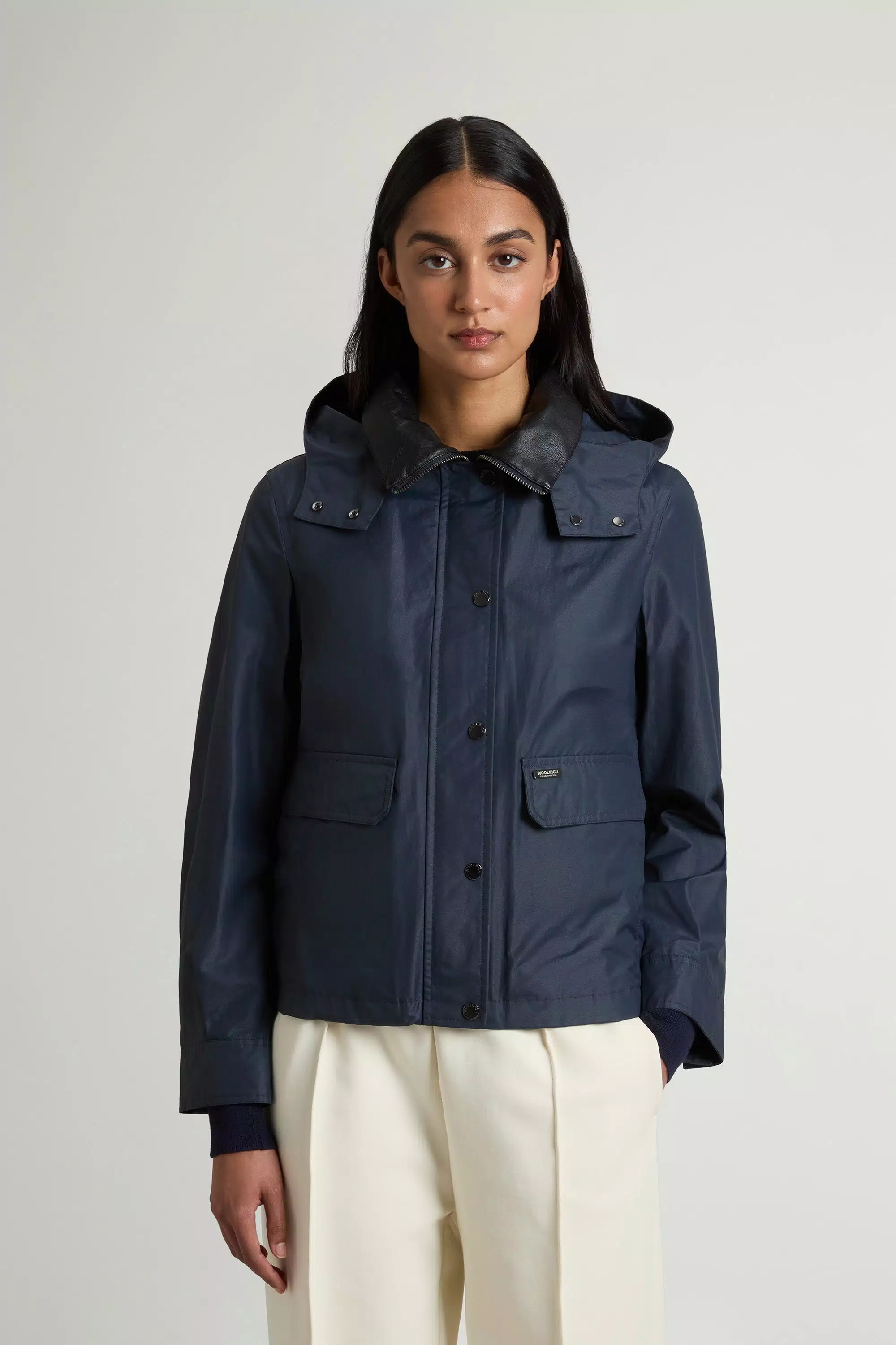 Giubbotto Dundee in Cotone Superwax - Melton Blu Imbottito