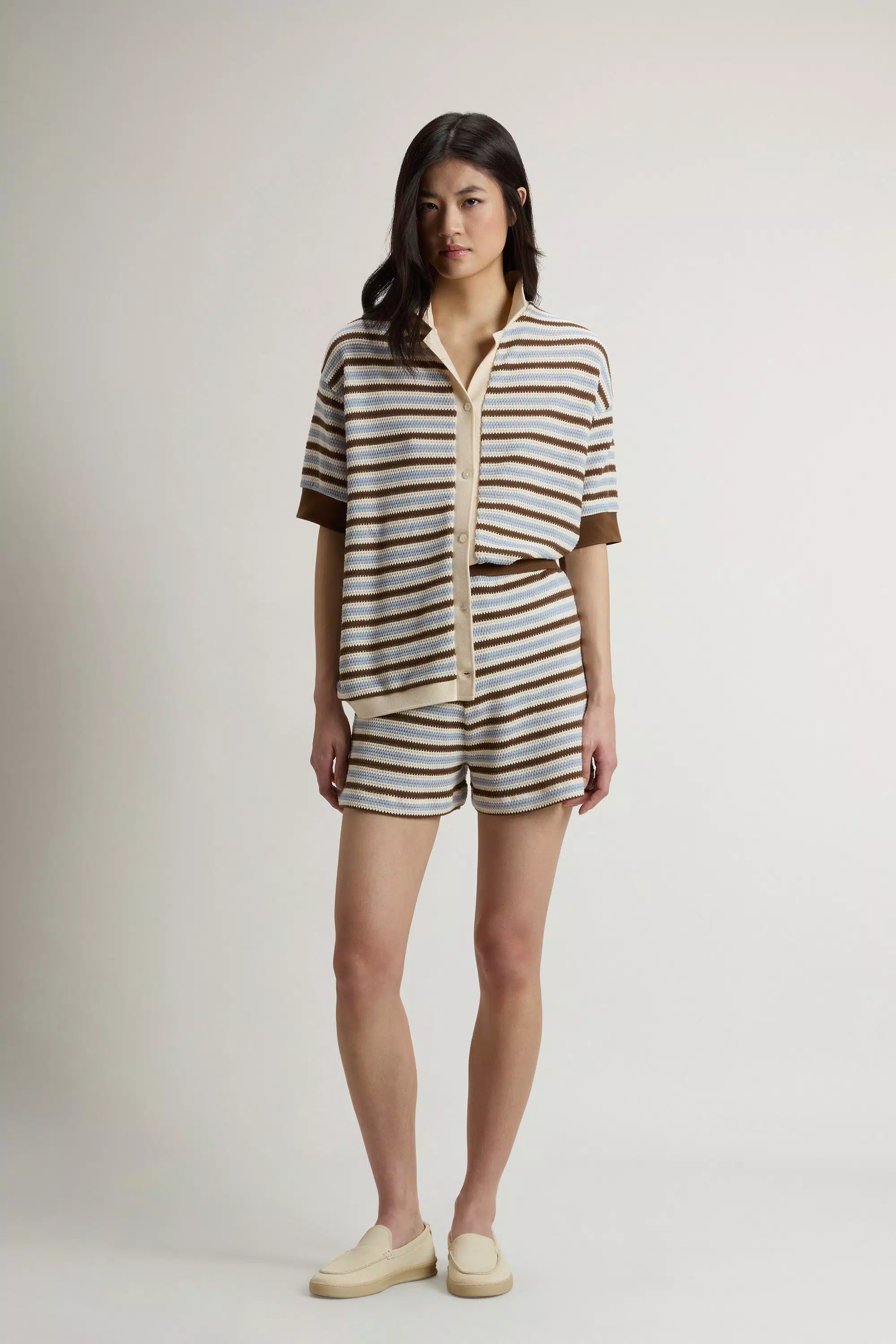 Camicia in Cotone con Fantasia a Strisce - Fantasia Acorn