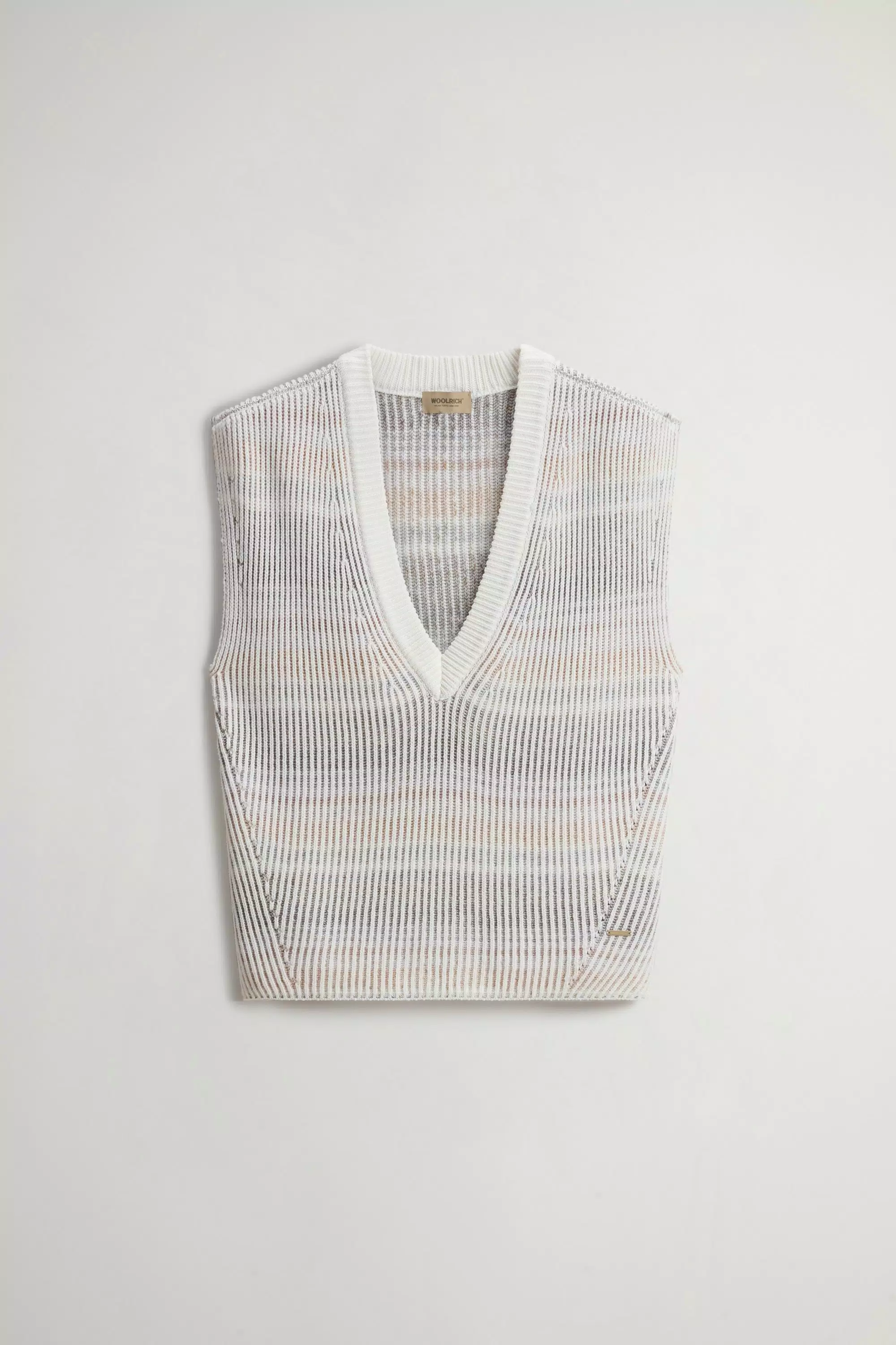 Maglione senza maniche a collo a V in misto cotone - White Pepper Vanise