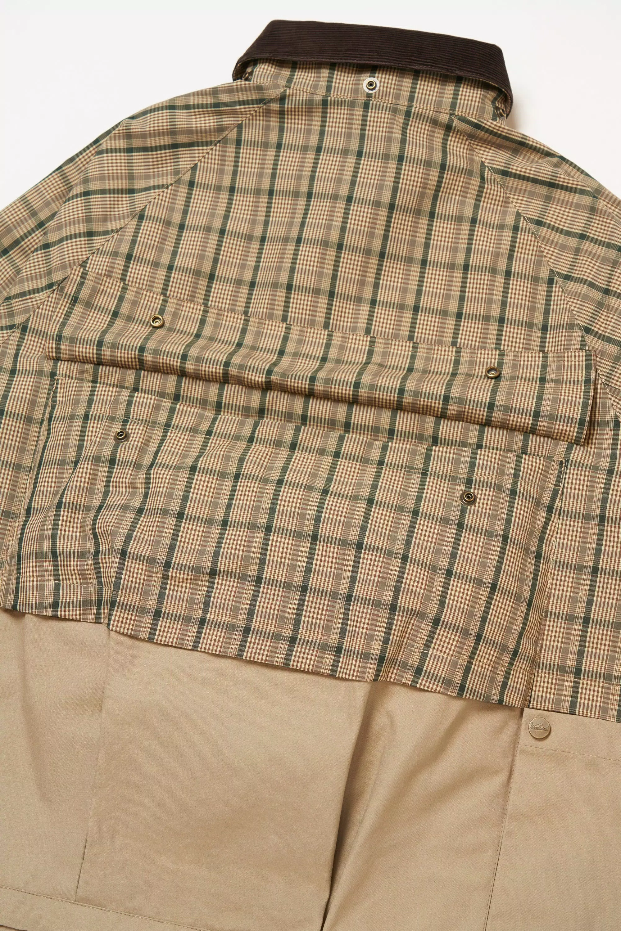 Giacca Madras Heritage in Miscela di Cotone e Nylon - Marrone