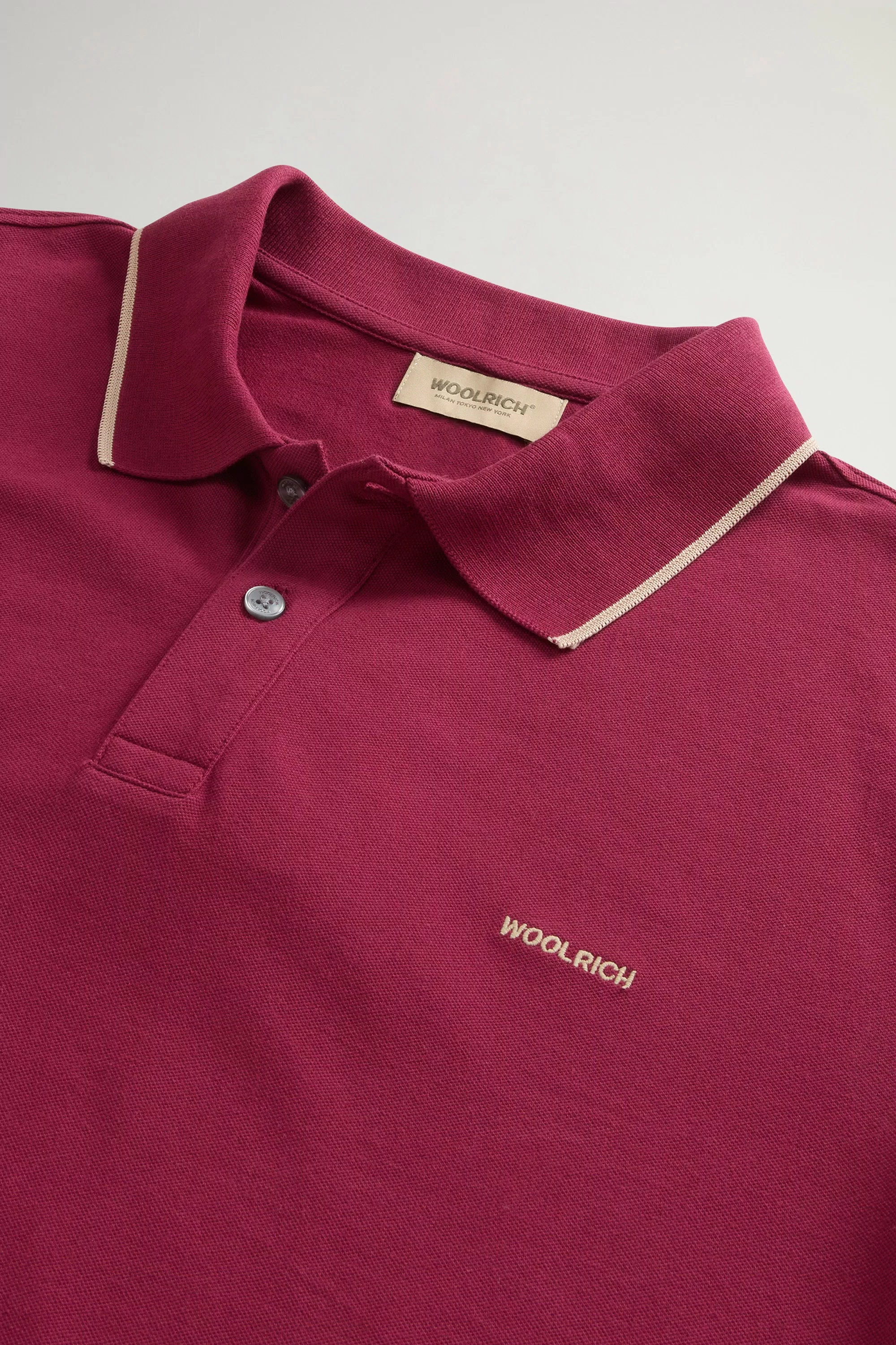 Maglia Polo Monterey in Piqué di Cotone Elasticizzato - Rododendro