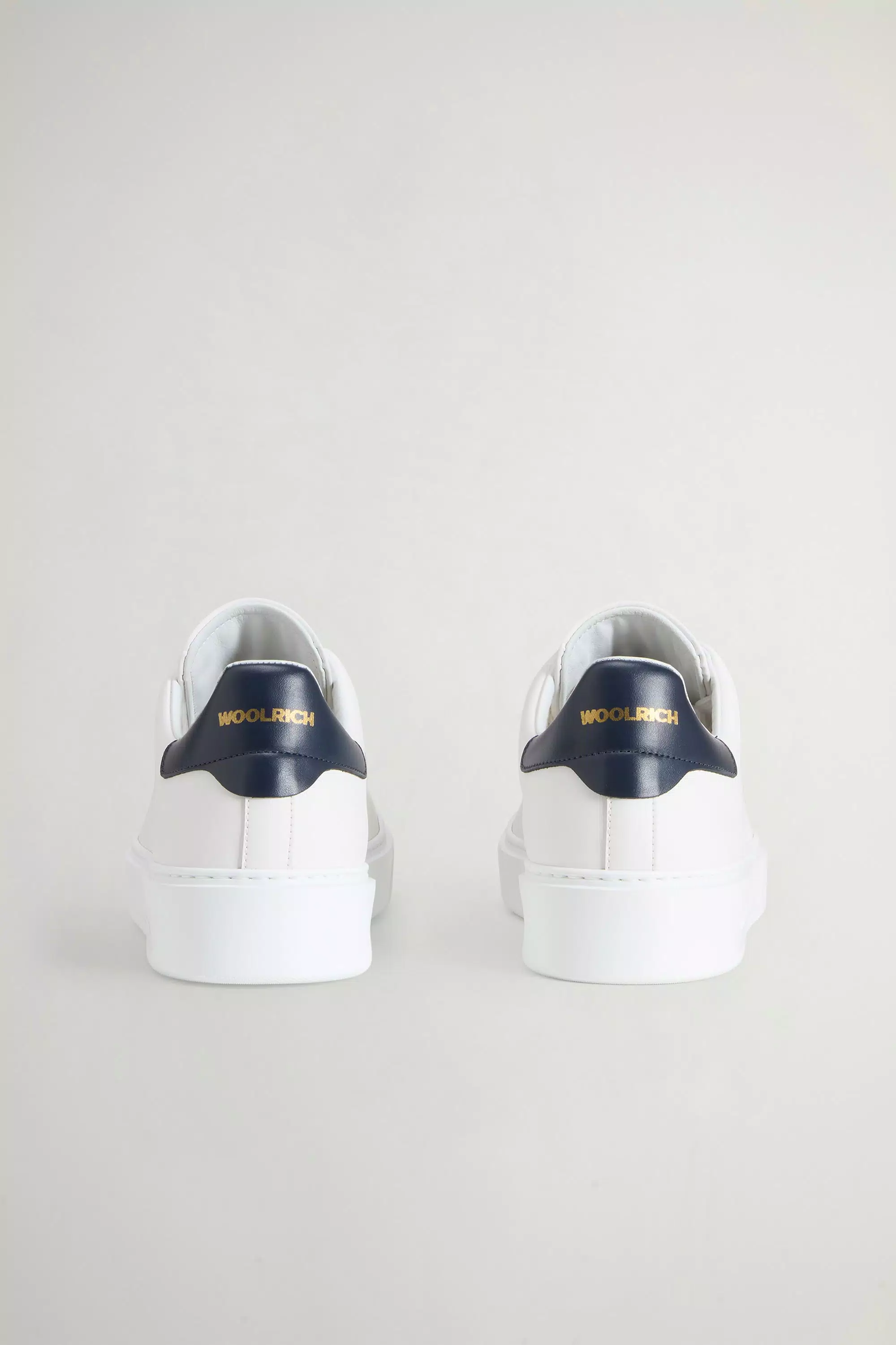 Sneakers Classici in Cuoio di Vitello - Bianco Blu
