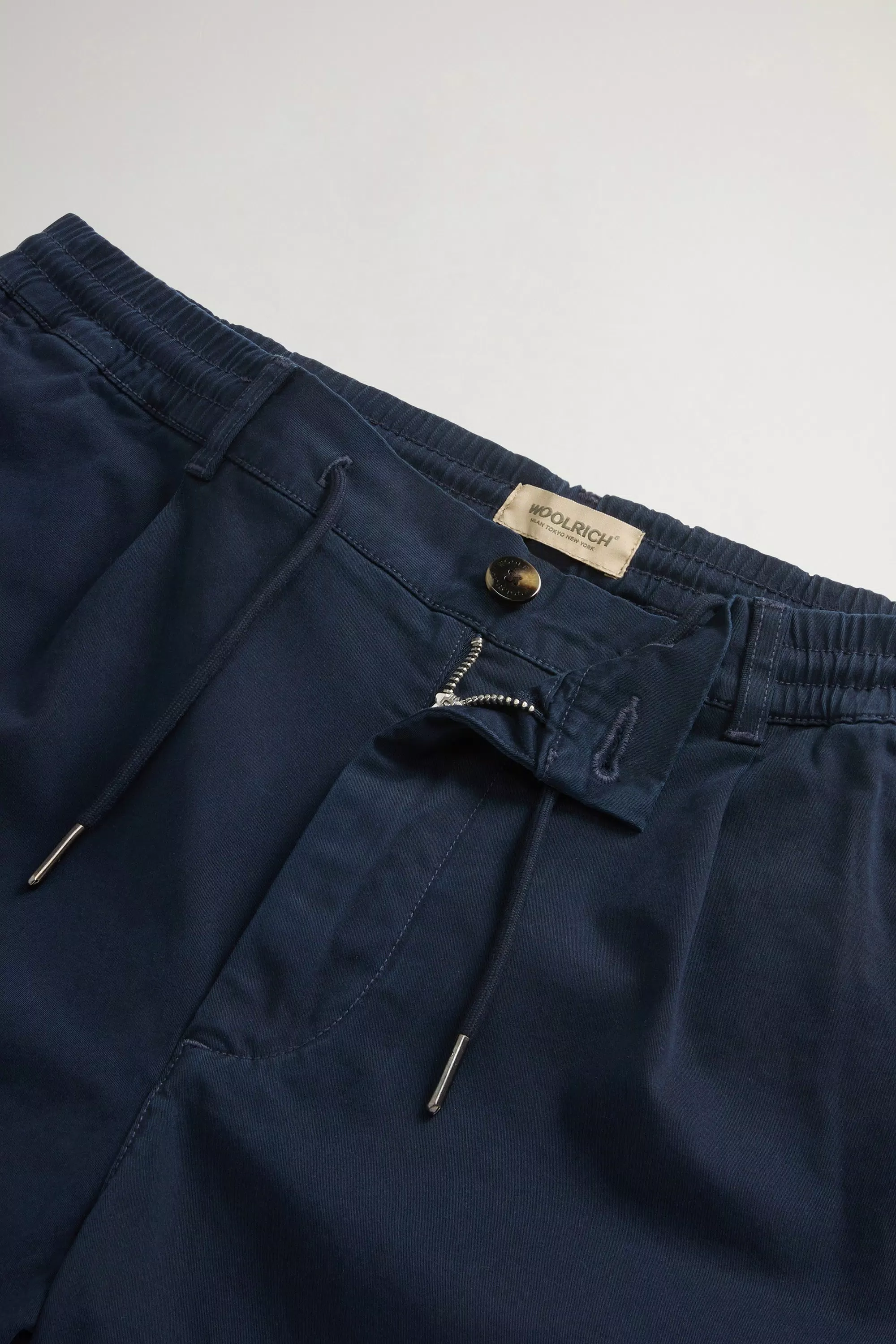 Pantaloni Milton in Cotone Twill Tinti in Fabbrica - Blu Melton
