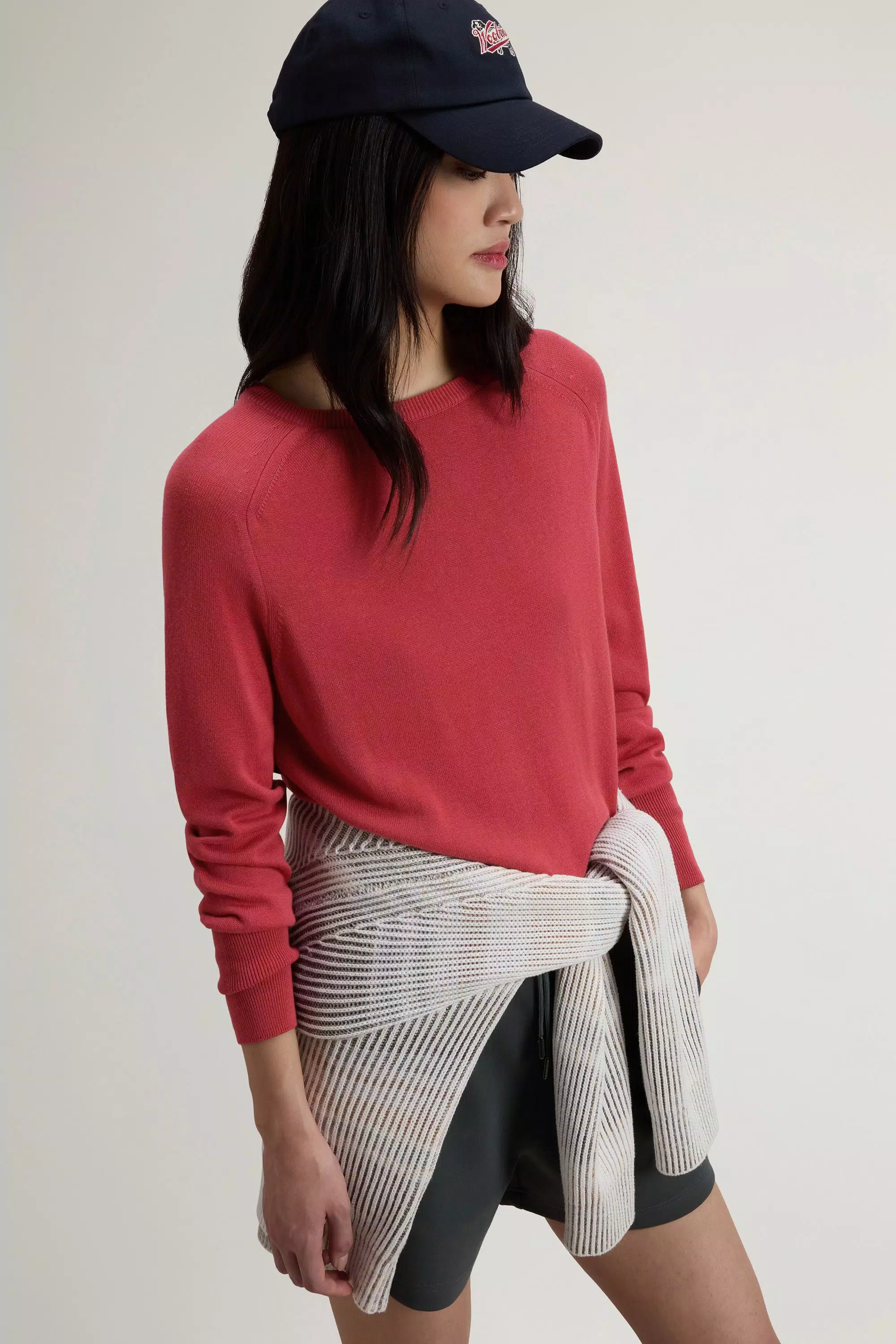 Pullover in Cotone e Miscela - Fragola
