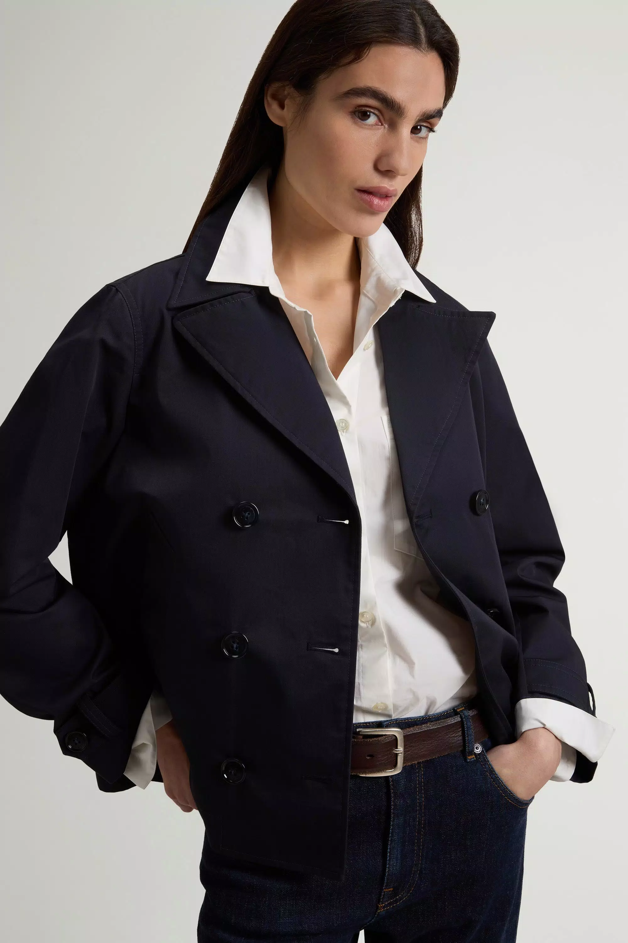 Giubbotto in Cotone Puro - Blu Melton