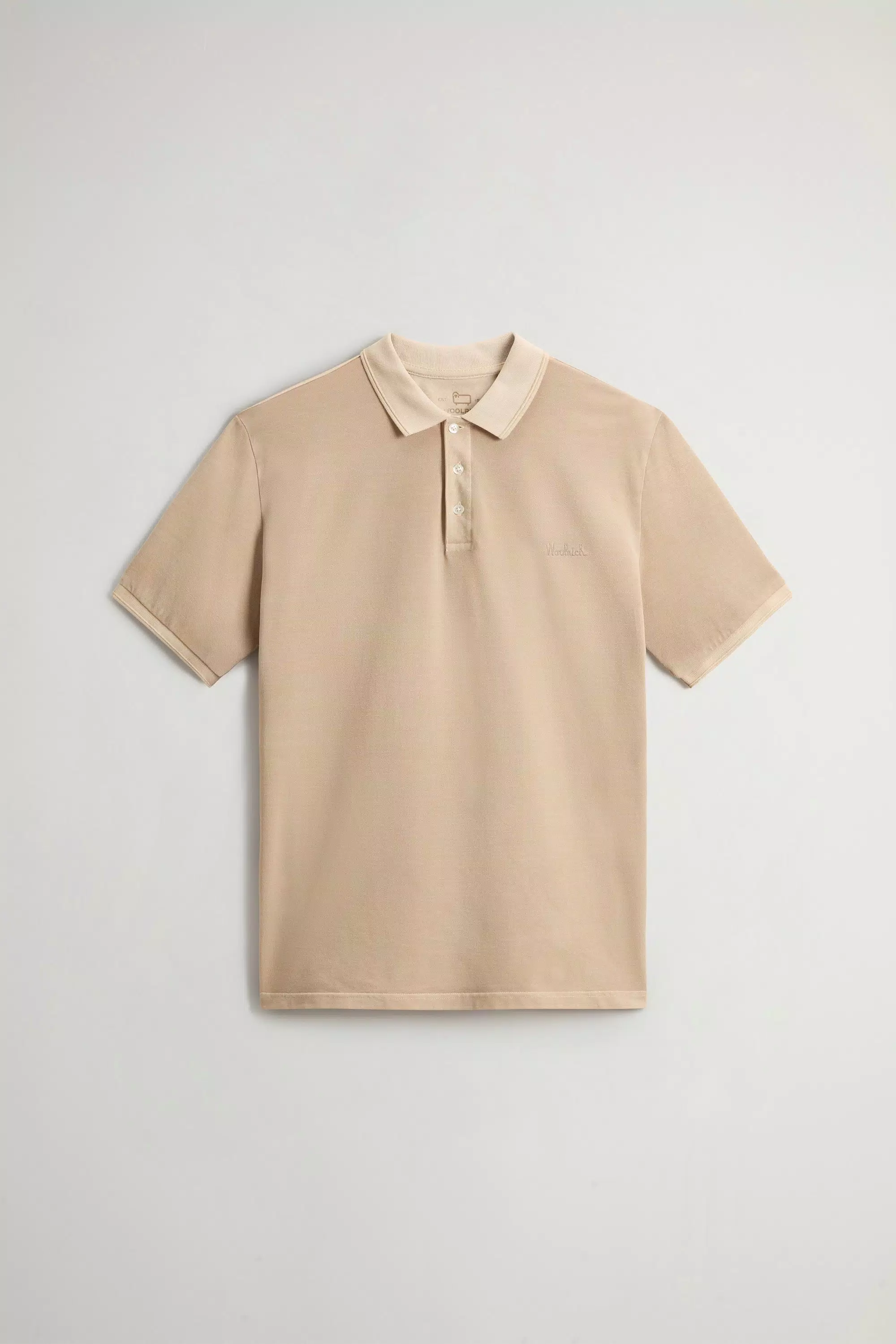 Maglietta Polo Mackinack in Cotone Piqué Elasticizzato - Travertino Sbiadito