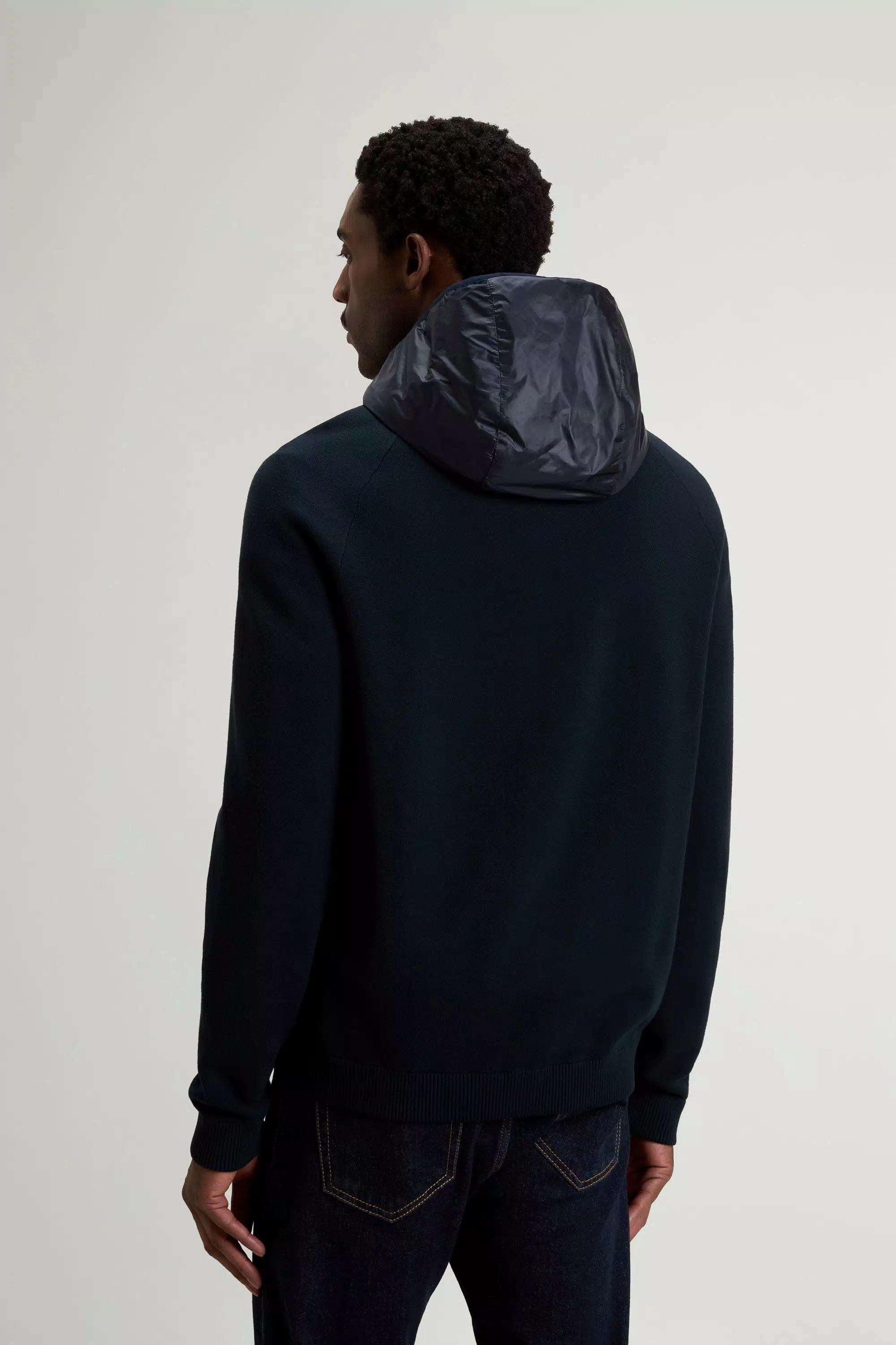 Giubbotto ibrido Allen in nylon ripstop - Blu Melton