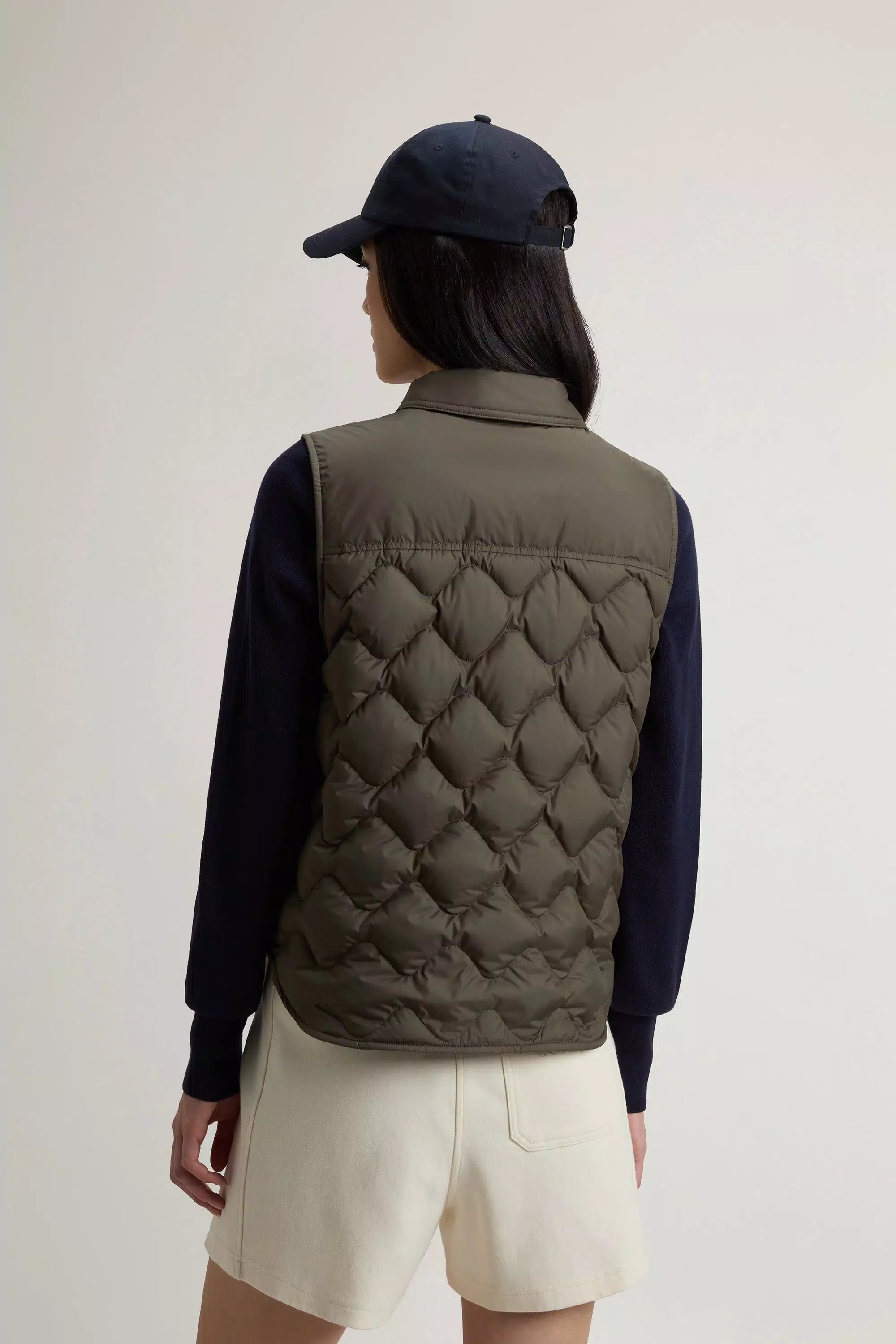 Gilet in microfibra trapuntata - Oxford Tan Block