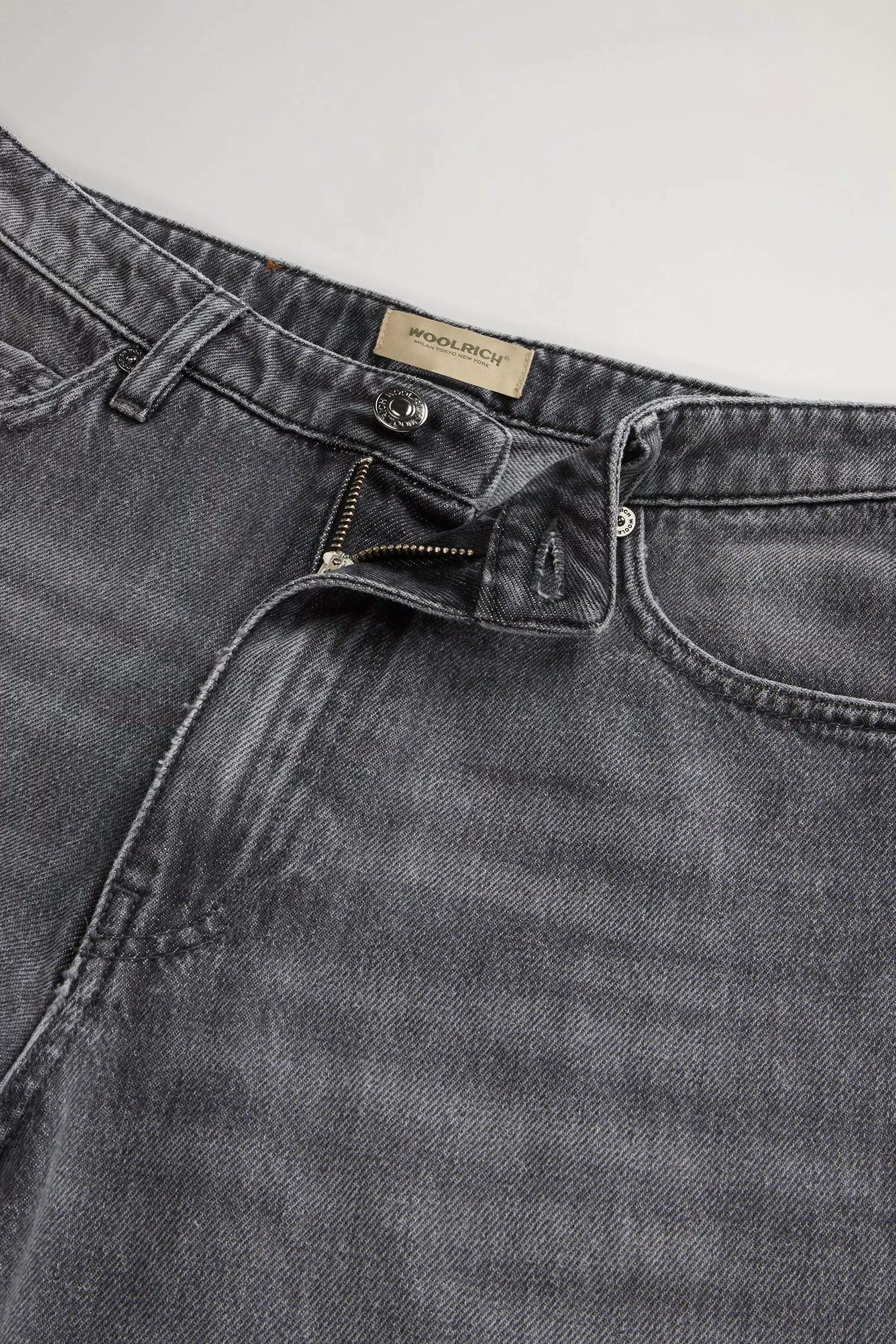 Pantaloni in Denim di Cotone Puro - Asfalto