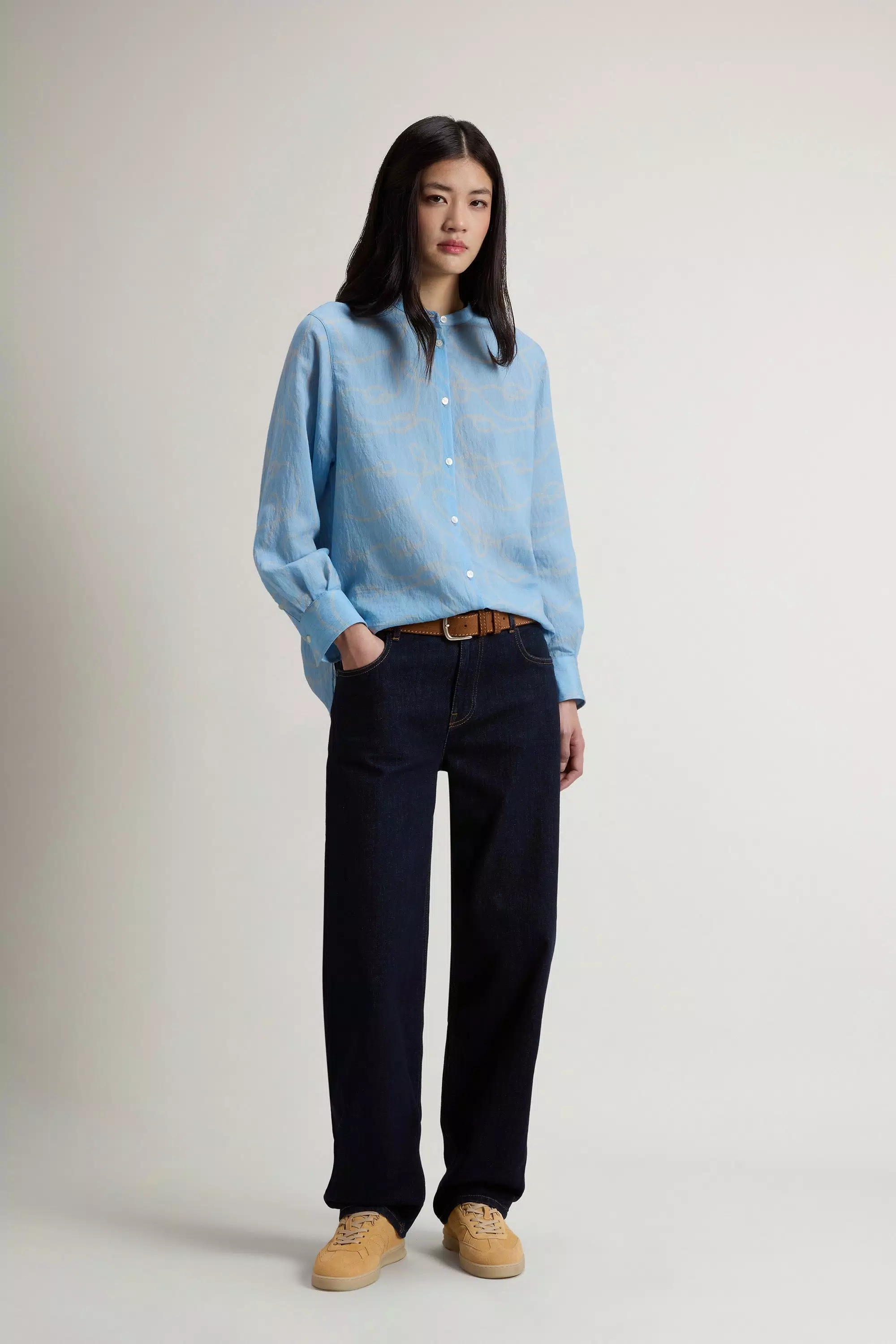 Camicia in misto Lyocell - Aria Blu Roppi