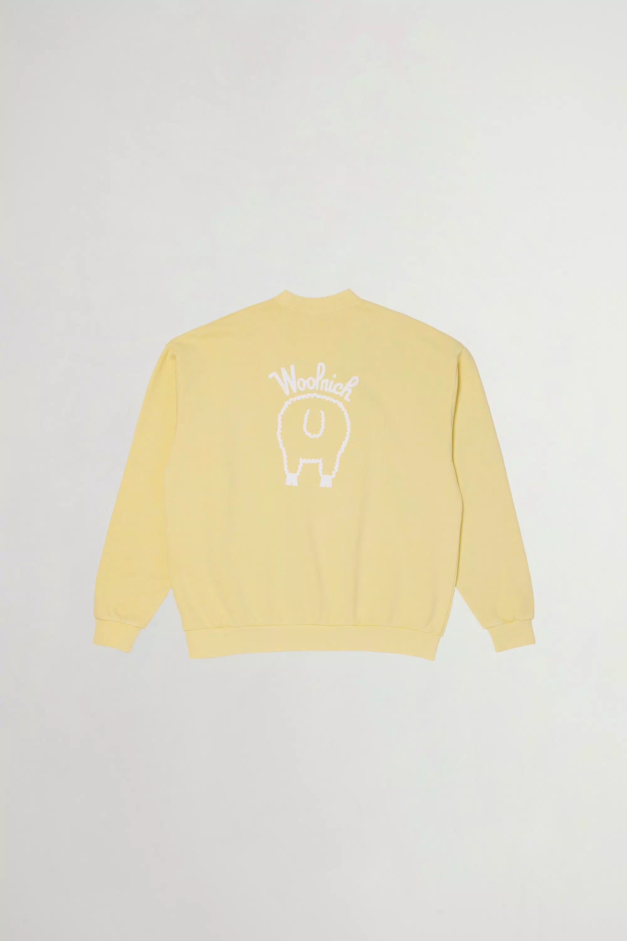 Felpa girocollo in cotone puro - Giallo
