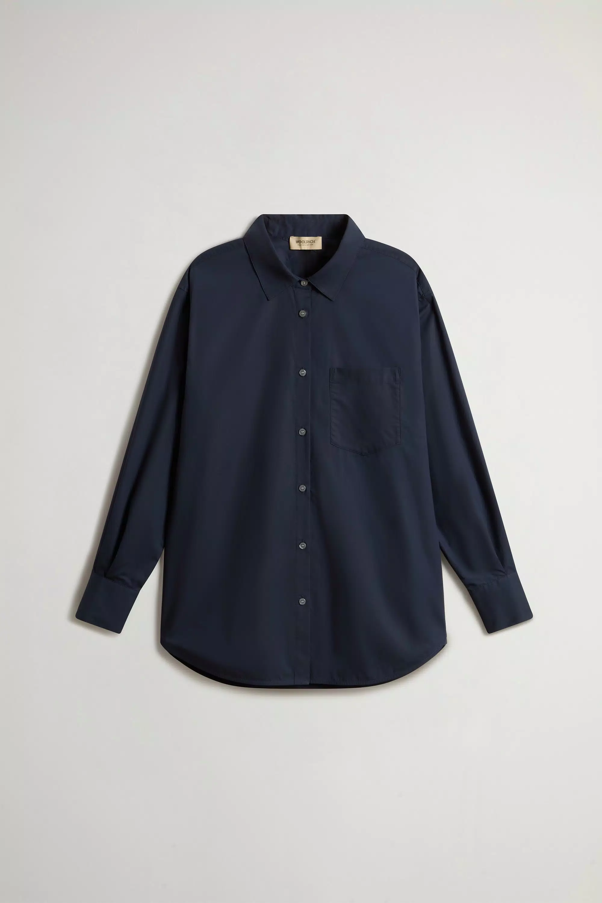 Camicia Boyfriend in Popeline di Cotone Puro - Melton Blu