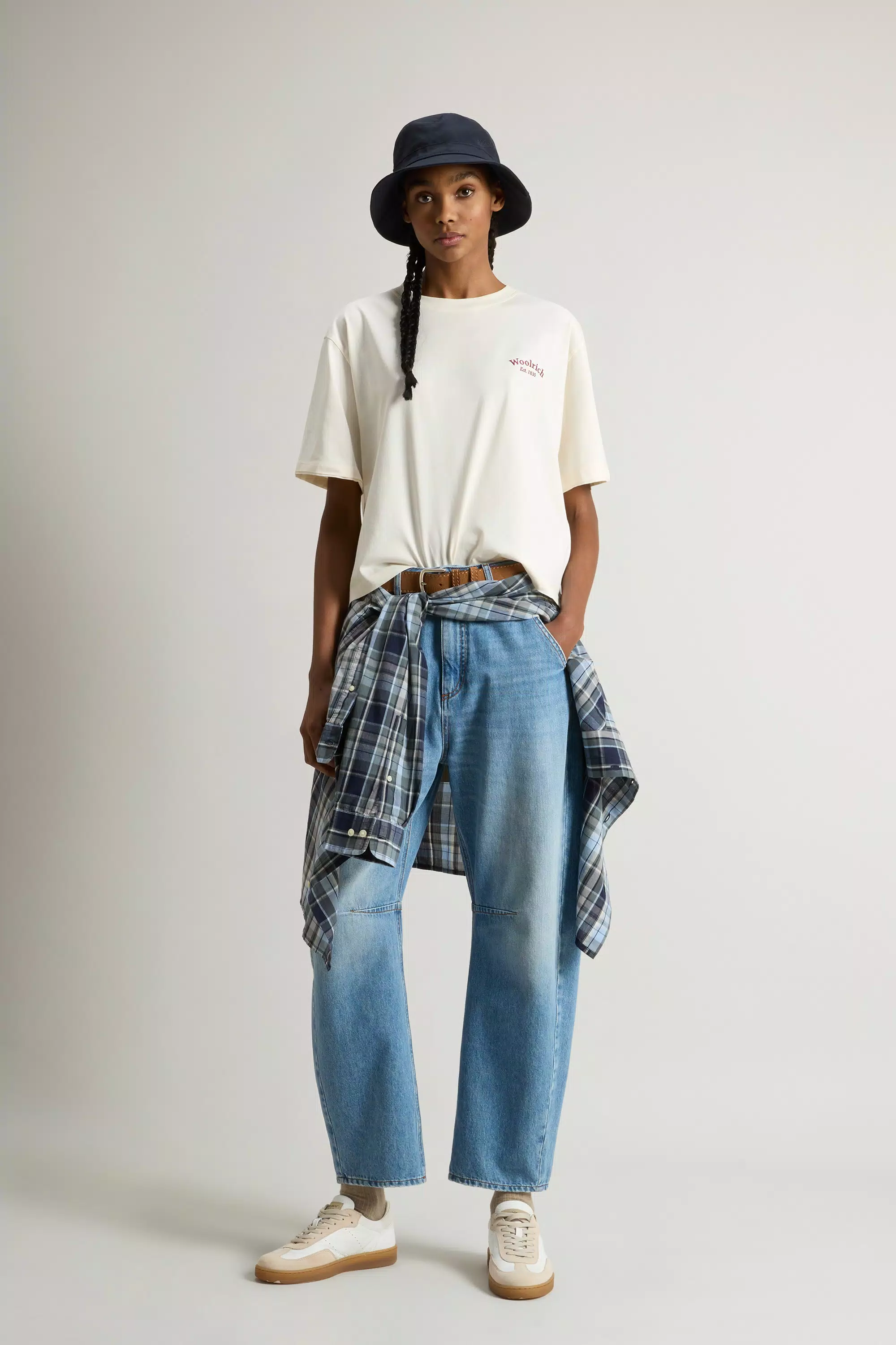 T-shirt in Cotone Pima Puro con Logo - Jet Stream
