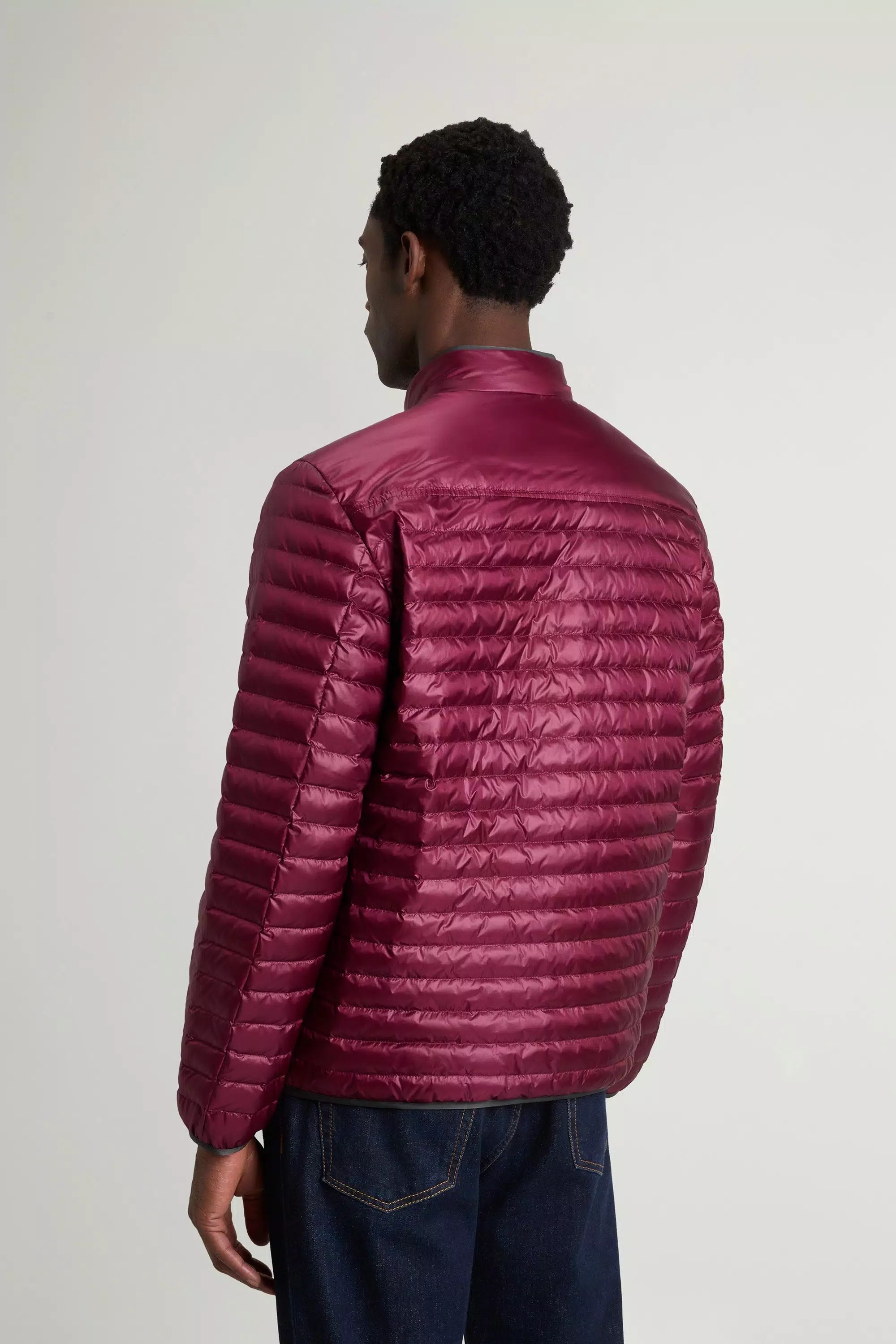 Giacca imbottita Allen leggera in nylon ripstop - Rododendro