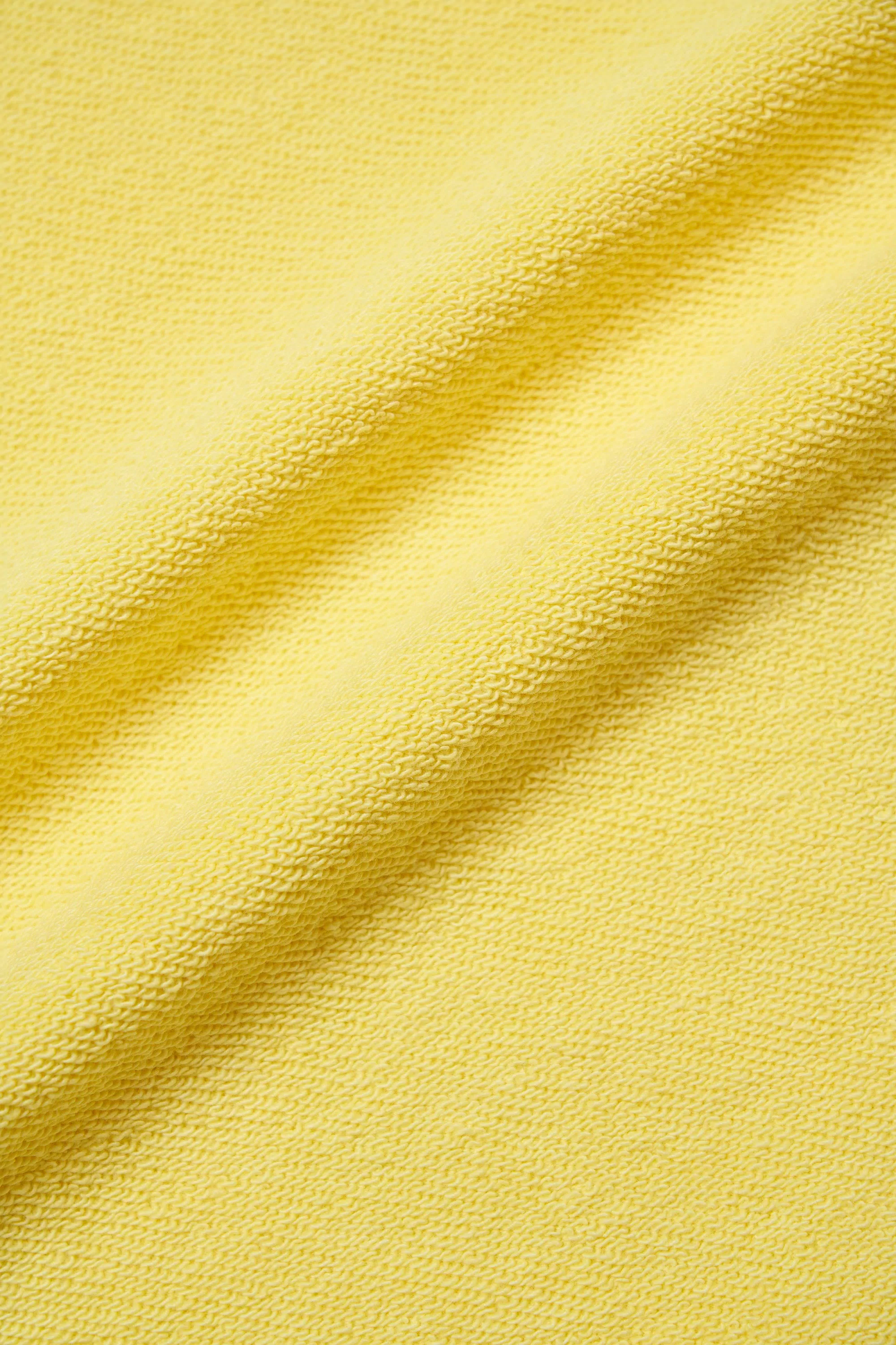 Felpa girocollo in cotone puro - Giallo