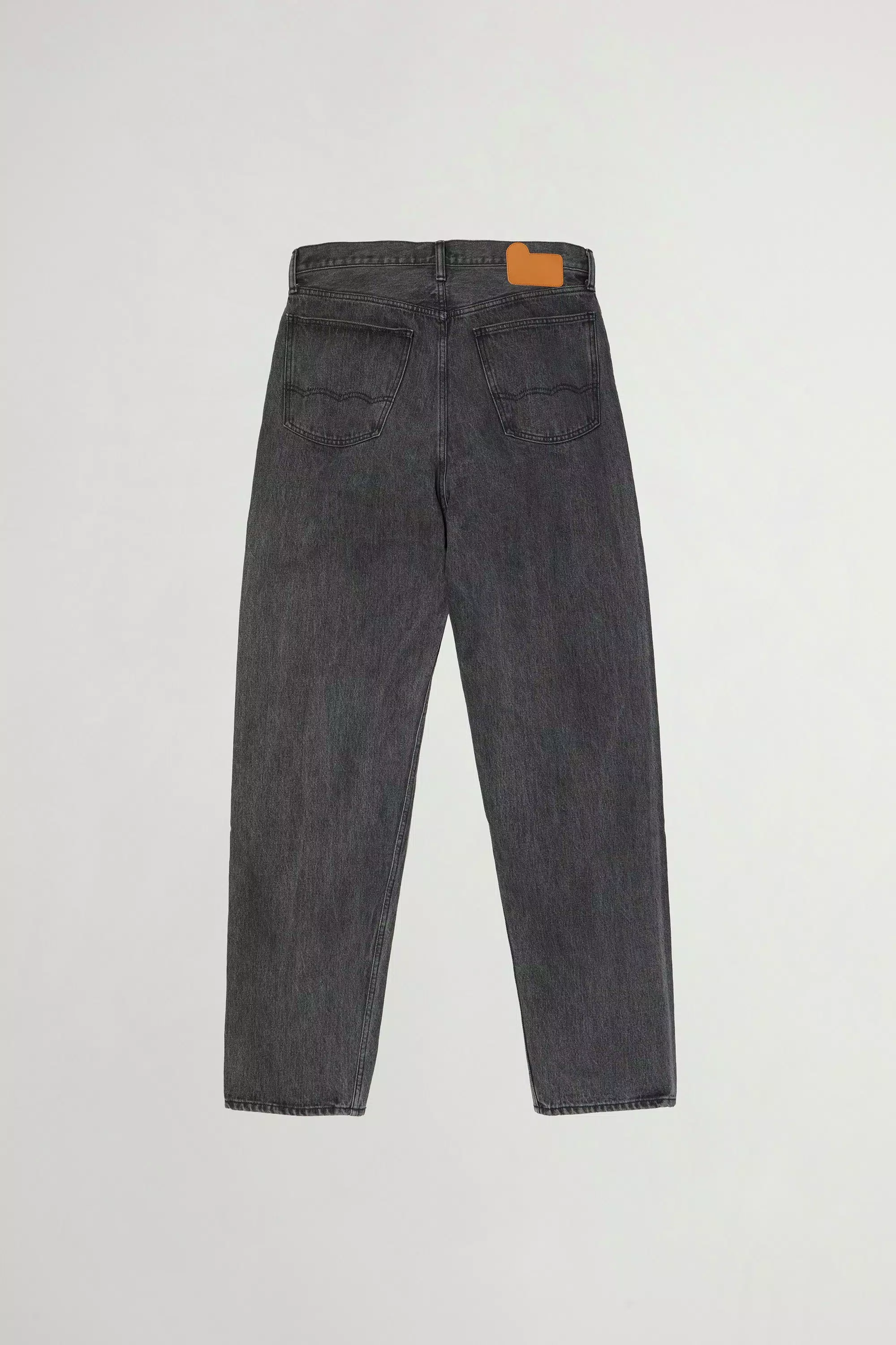 Jeans a Cinque Tasche in Denim di Cotone Puro - Grigio