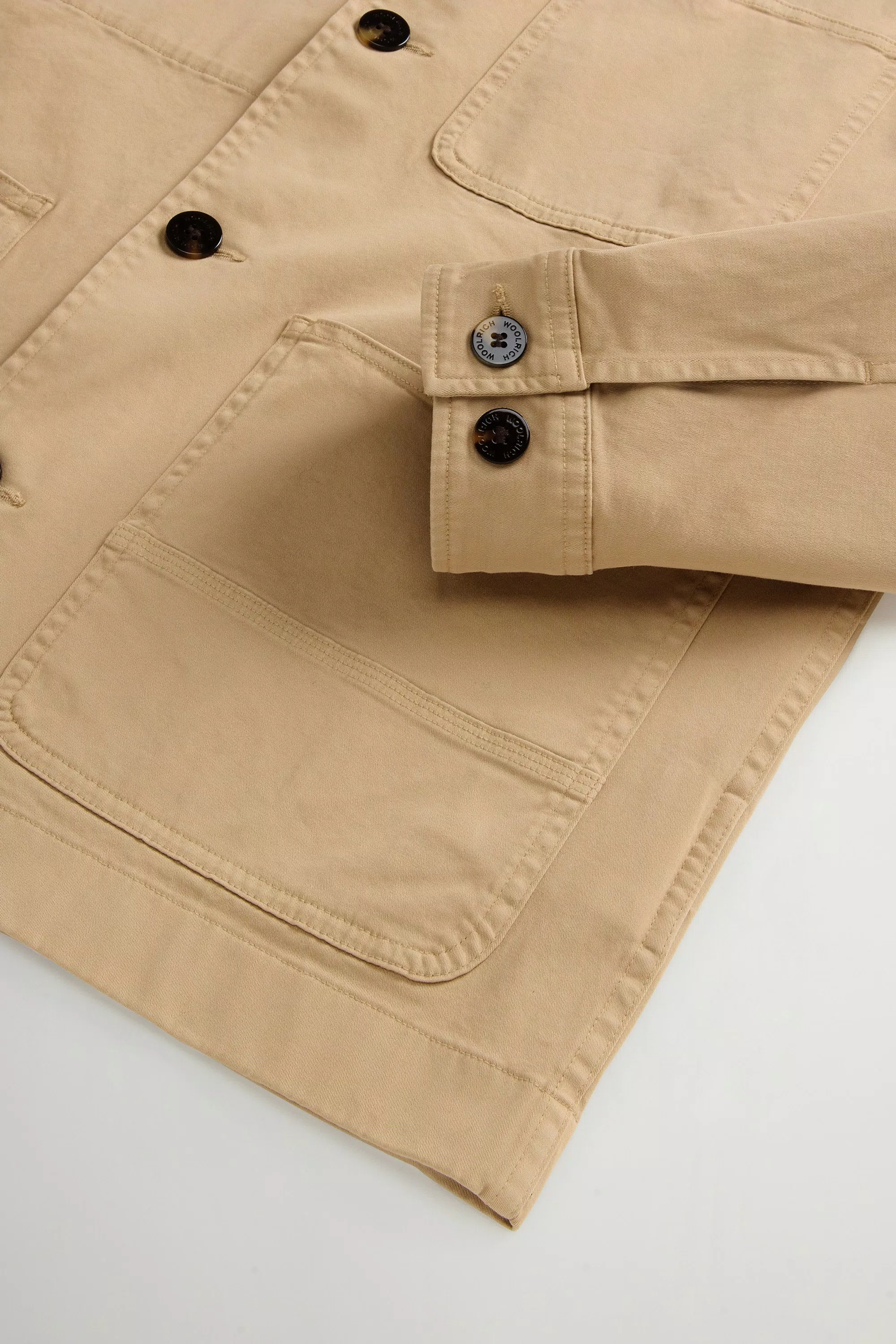 Giacca da Lavoro Tinta in Cotone Twill - Travertino