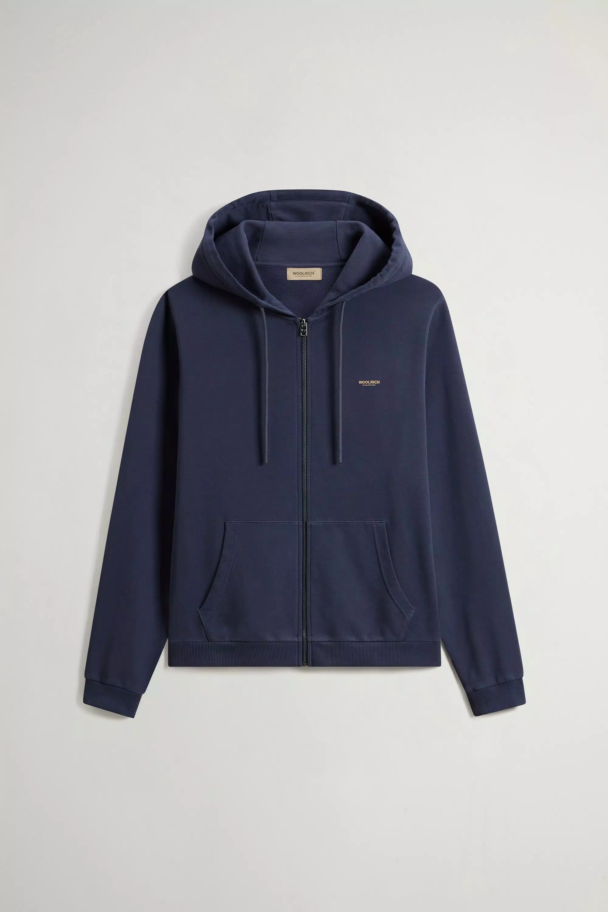 Felpe Garment-Dyed in Cotone Puro - Melton Blu Finito