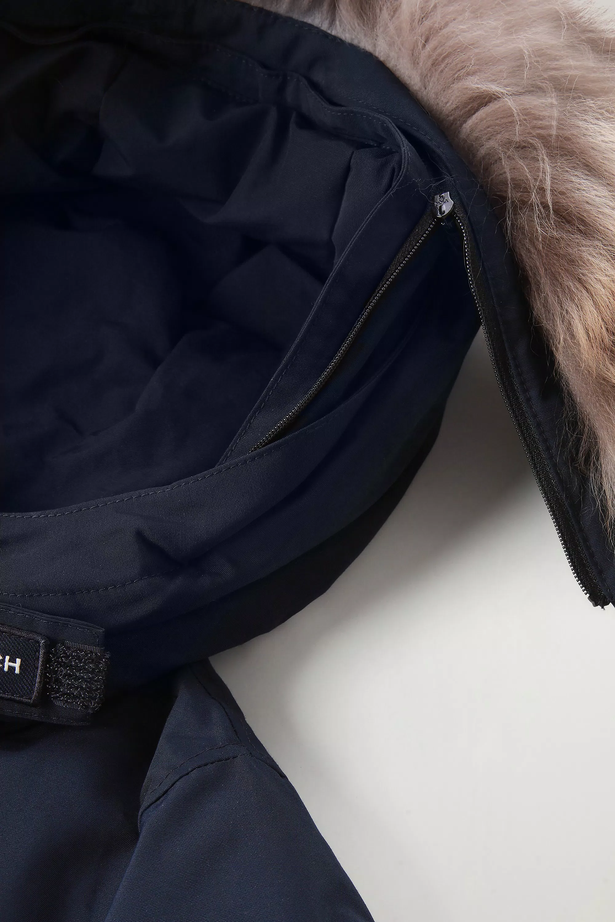 Giubbotto Arctic per Bambini in Tessuto Ramar con Pelliccia Rimovibile - Melton Blu
