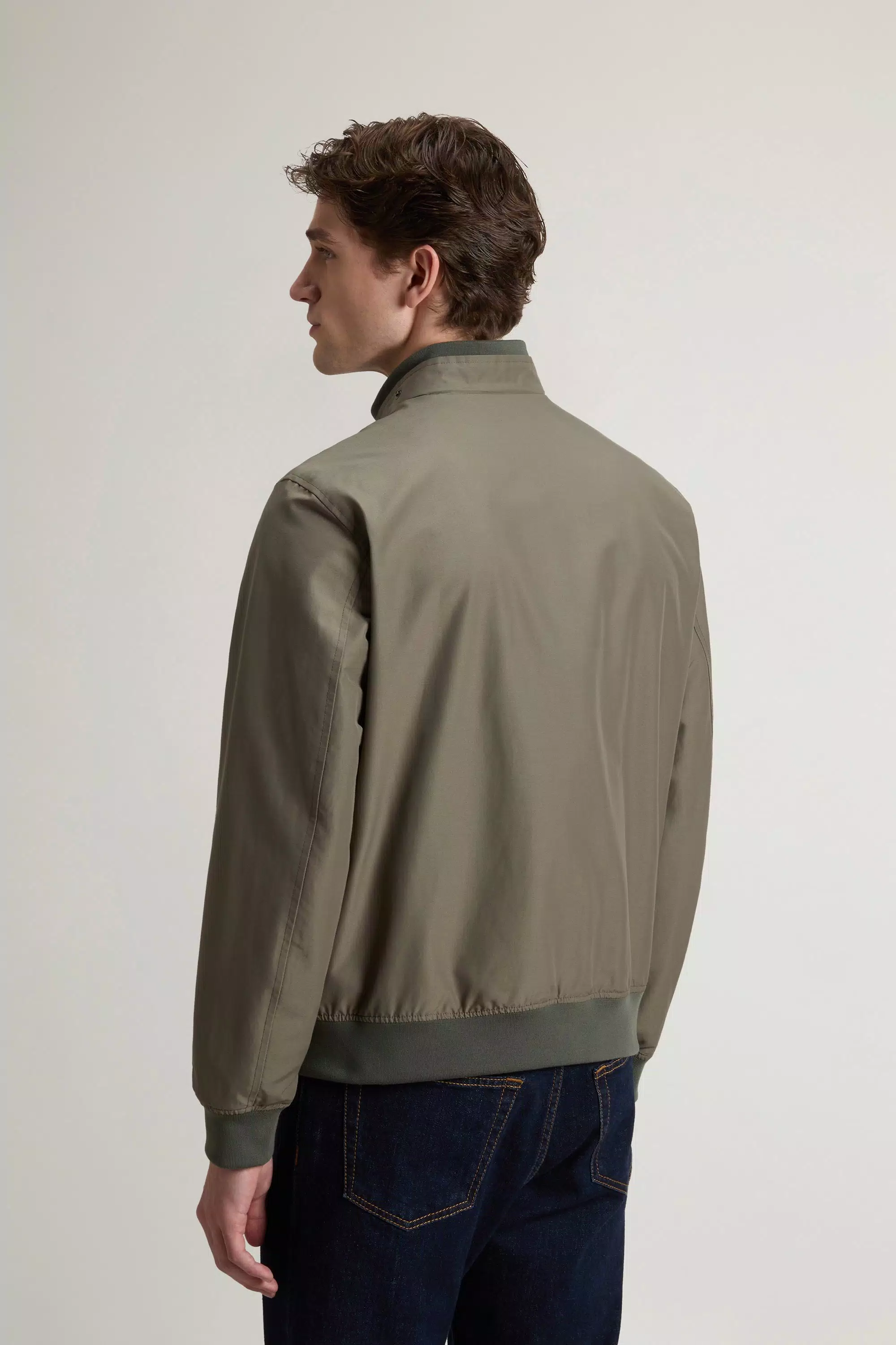 Giacca Bomber Lewis in Tessuto Leggero Ramar - Olive Fumo