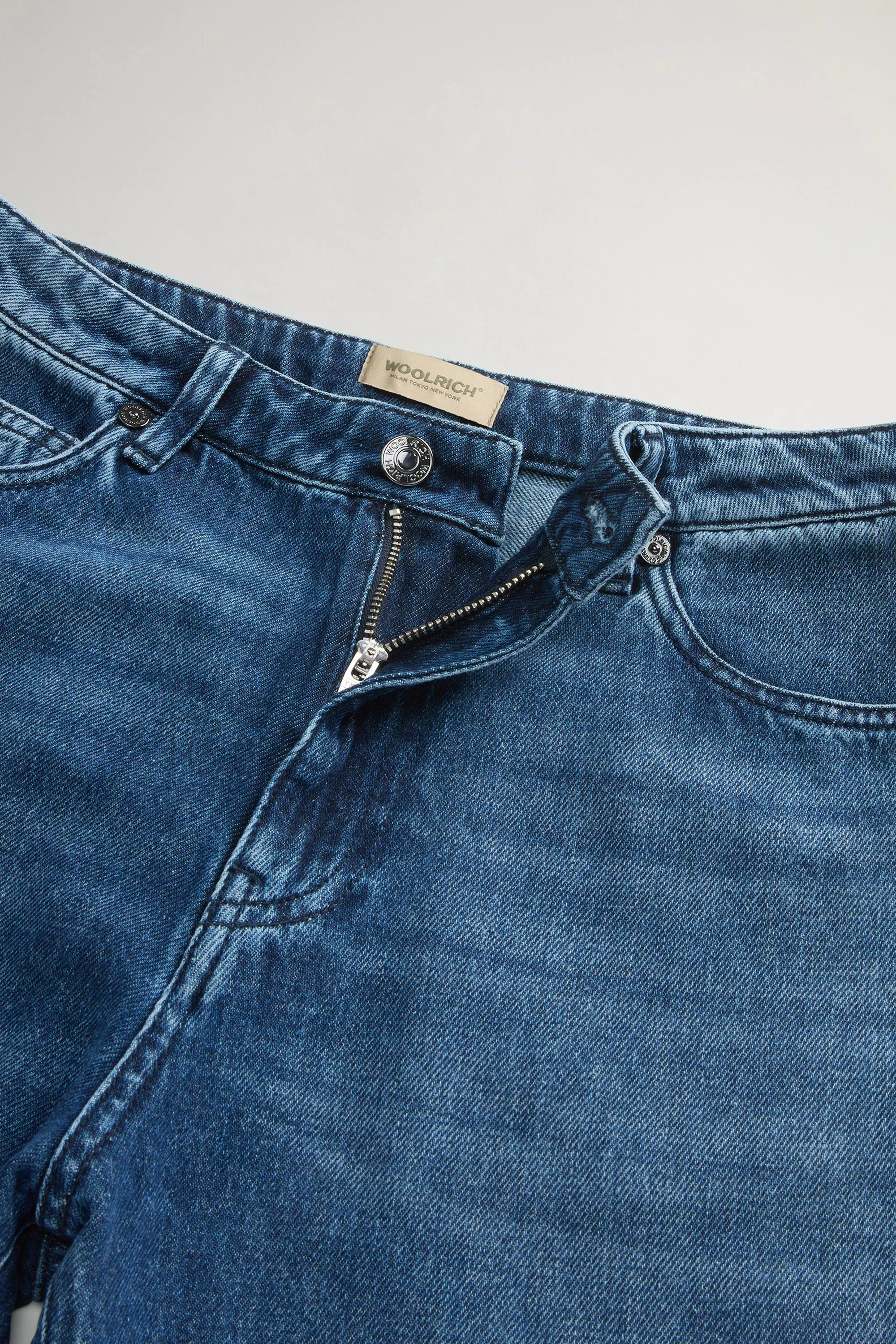 Pantaloni in Denim di Cotone Puro - Melton Blu