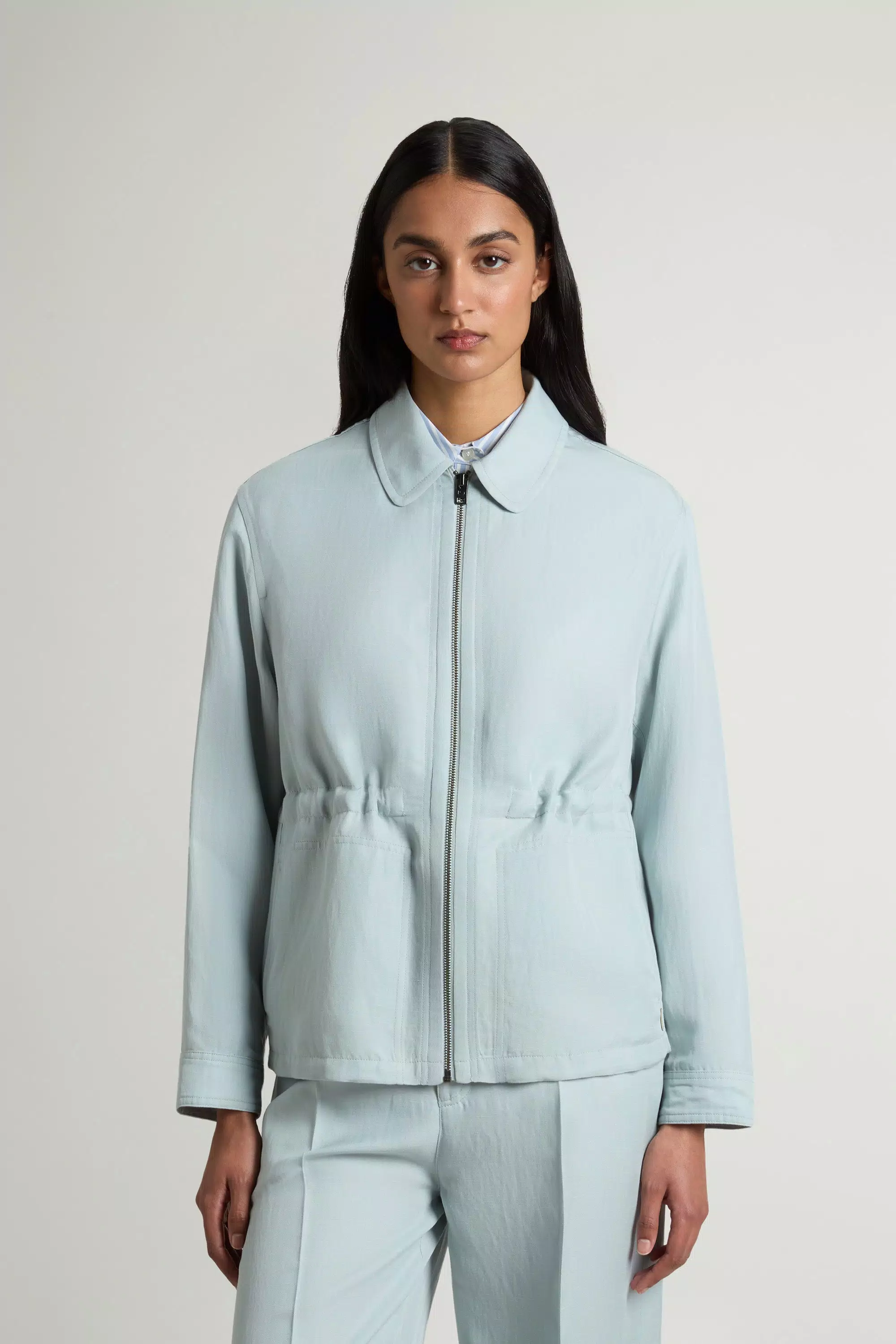 Overshirt in misto lino - Tundra alpina