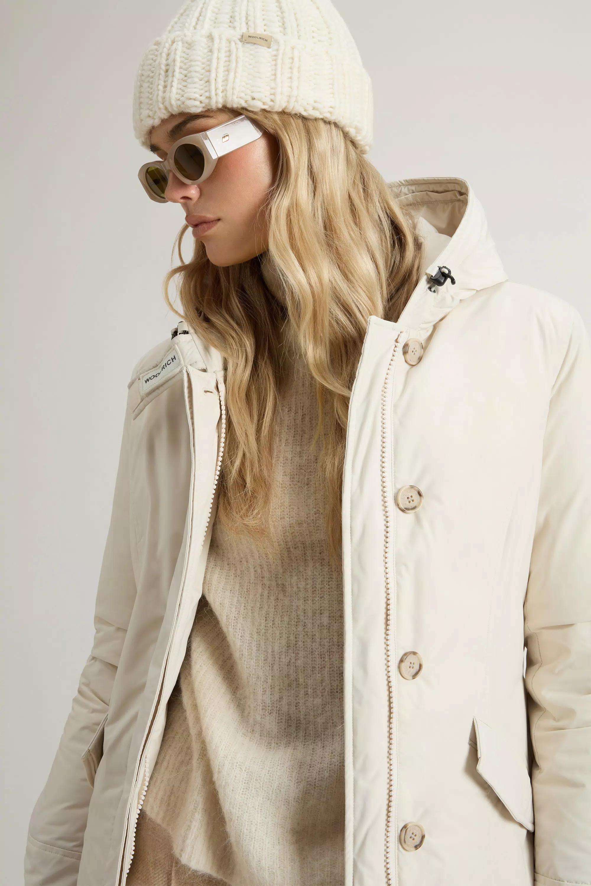 Parka Artica con Tocco Urbano e Pelliccia Rimovibile - Crema Latte